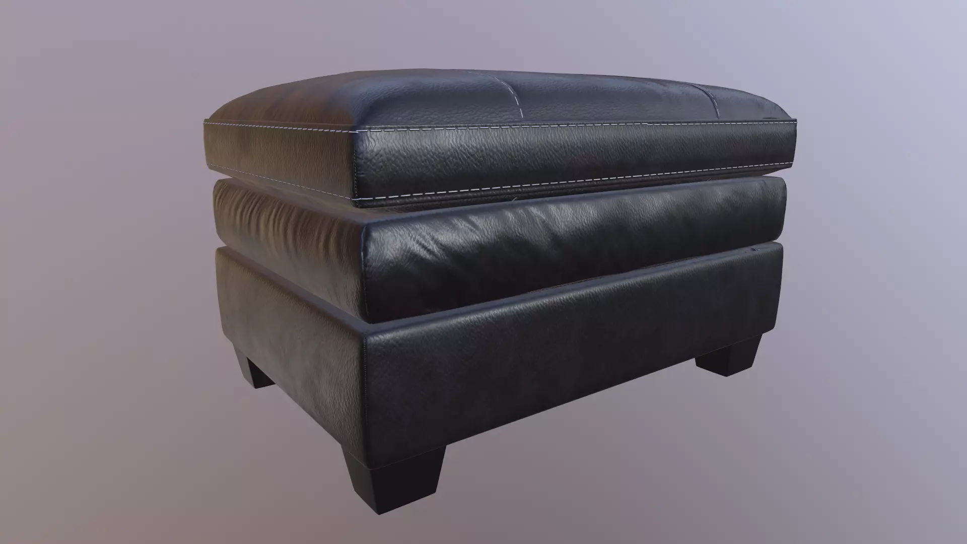 Gleason chair ottoman Low-poly 3D model_0