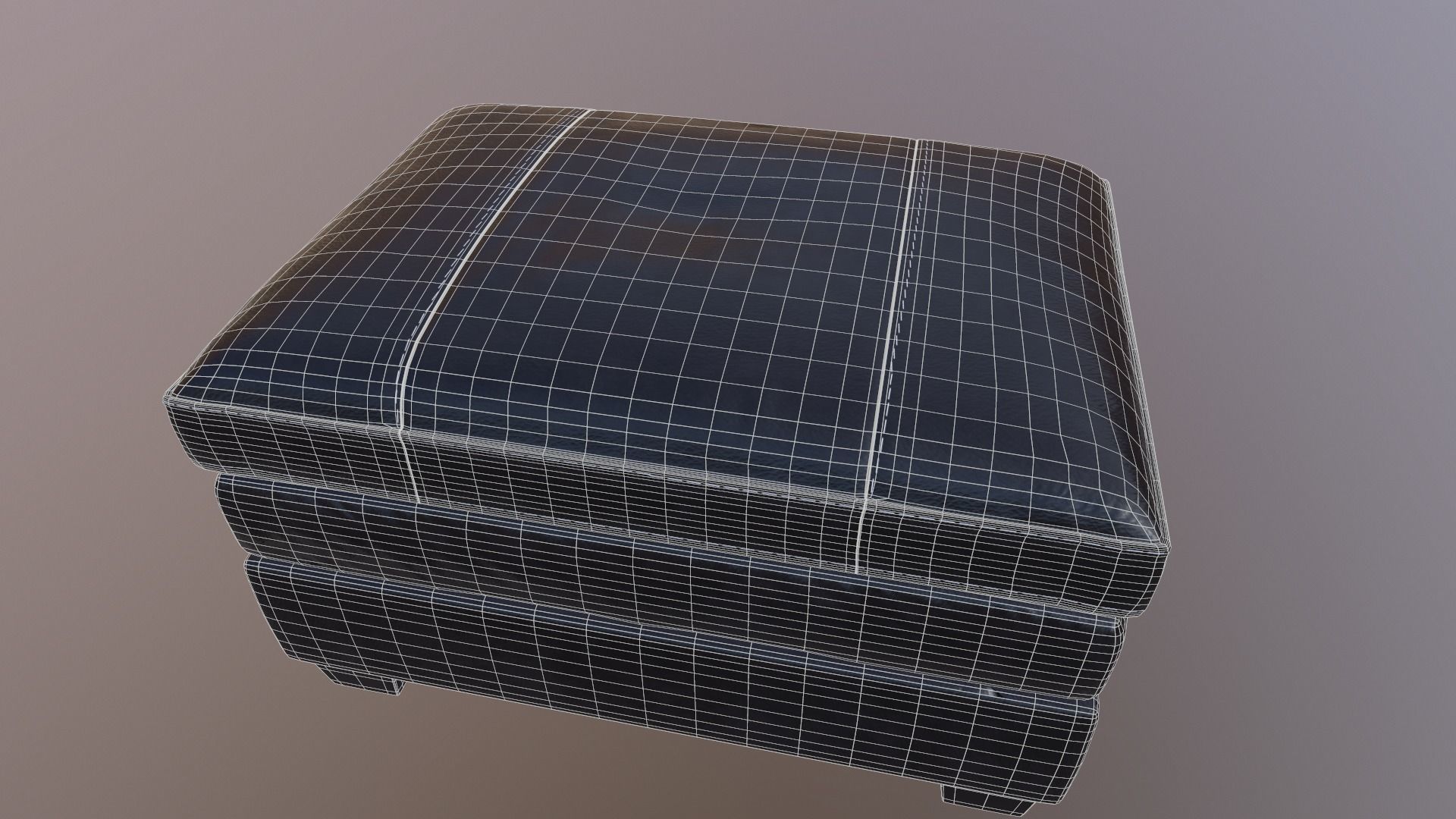 Gleason chair ottoman Low-poly 3D model_8