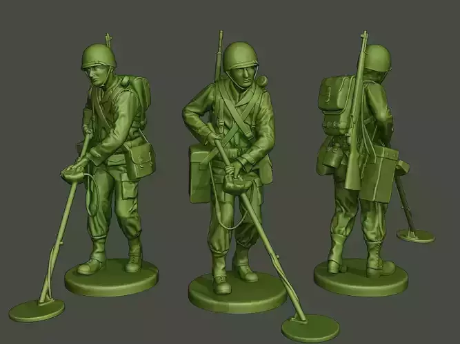 American engineer soldier ww2 Analyzing A9 3D print model