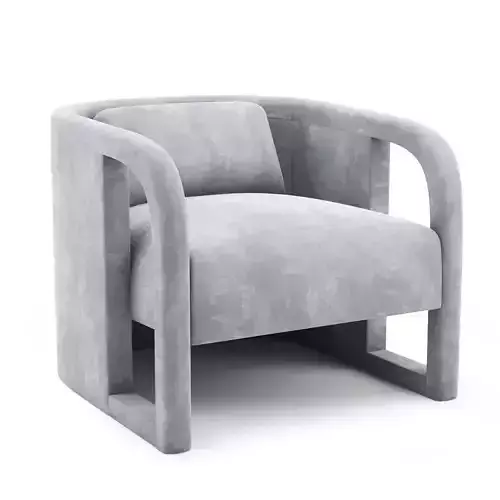 Milo Baughman - Curved Velvet Club Chairs