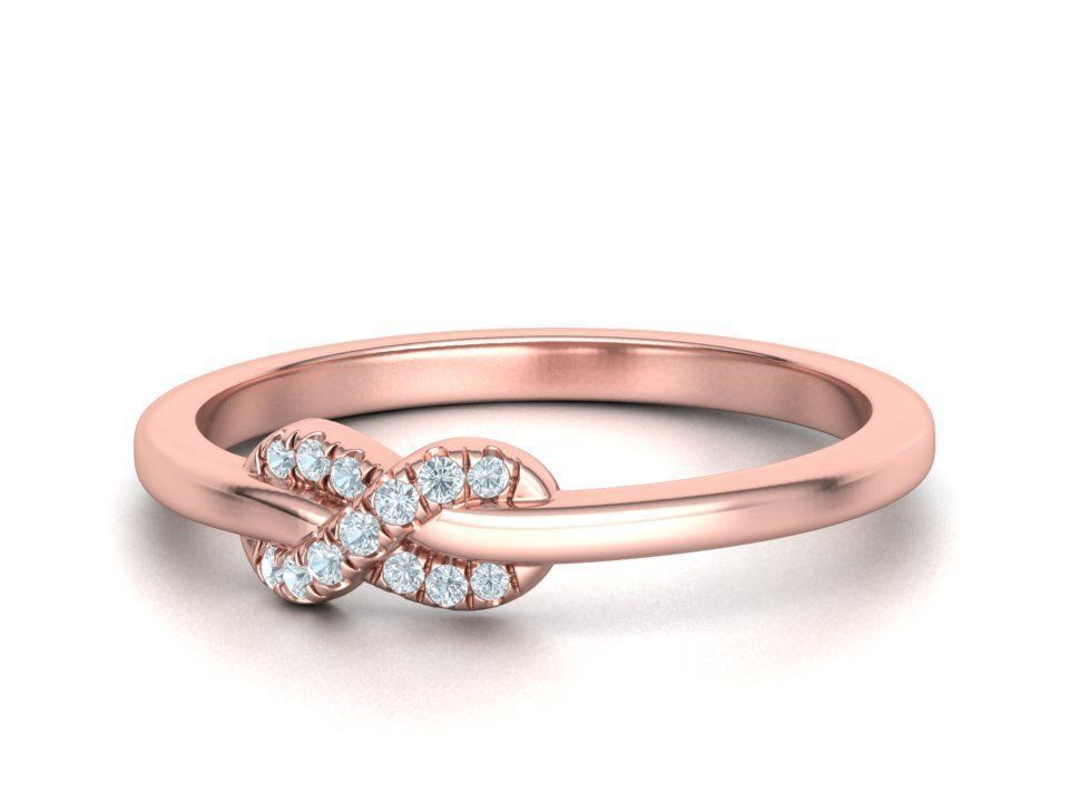 The Diamond Knot Forever Infinity ring 3dmodel 3D print model_2