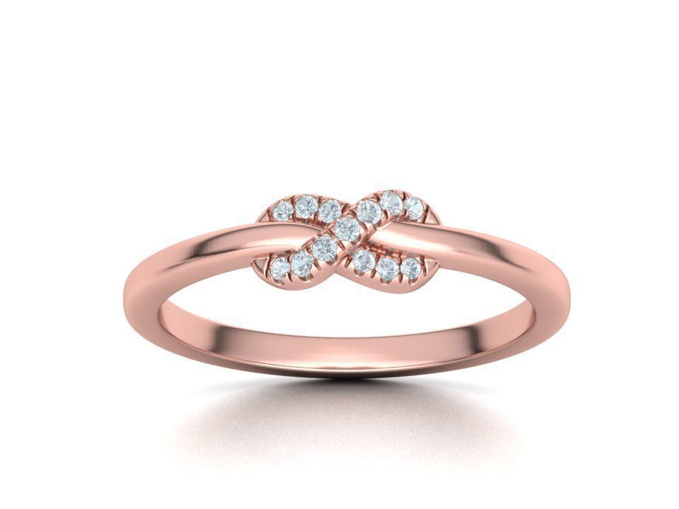 The Diamond Knot Forever Infinity ring 3dmodel 3D print model_16