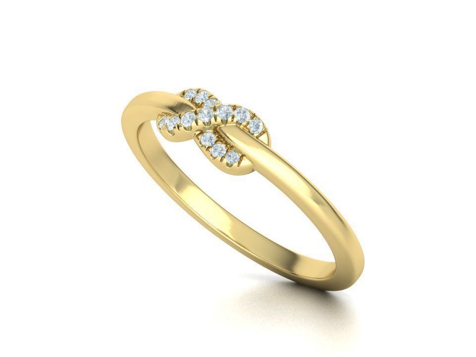 The Diamond Knot Forever Infinity ring 3dmodel 3D print model_18