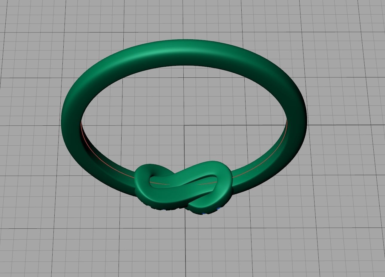 The Diamond Knot Forever Infinity ring 3dmodel 3D print model_7