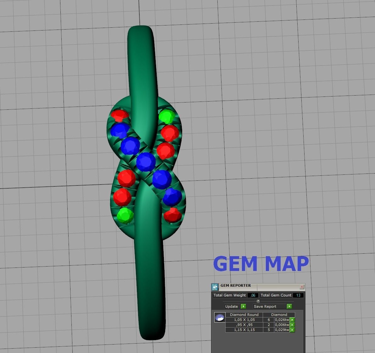 The Diamond Knot Forever Infinity ring 3dmodel 3D print model_10