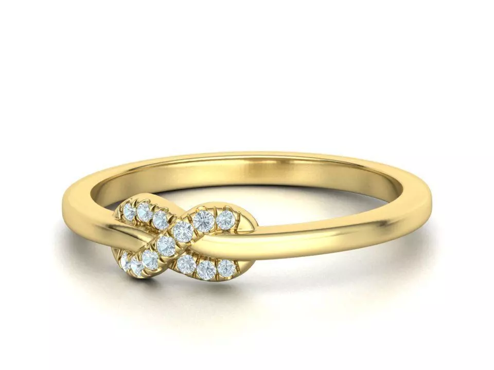 The Diamond Knot Forever Infinity ring 3dmodel 3D print model_0