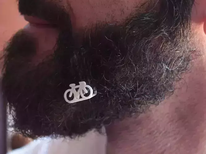 Bike for beard - lateral wearing 3D print model