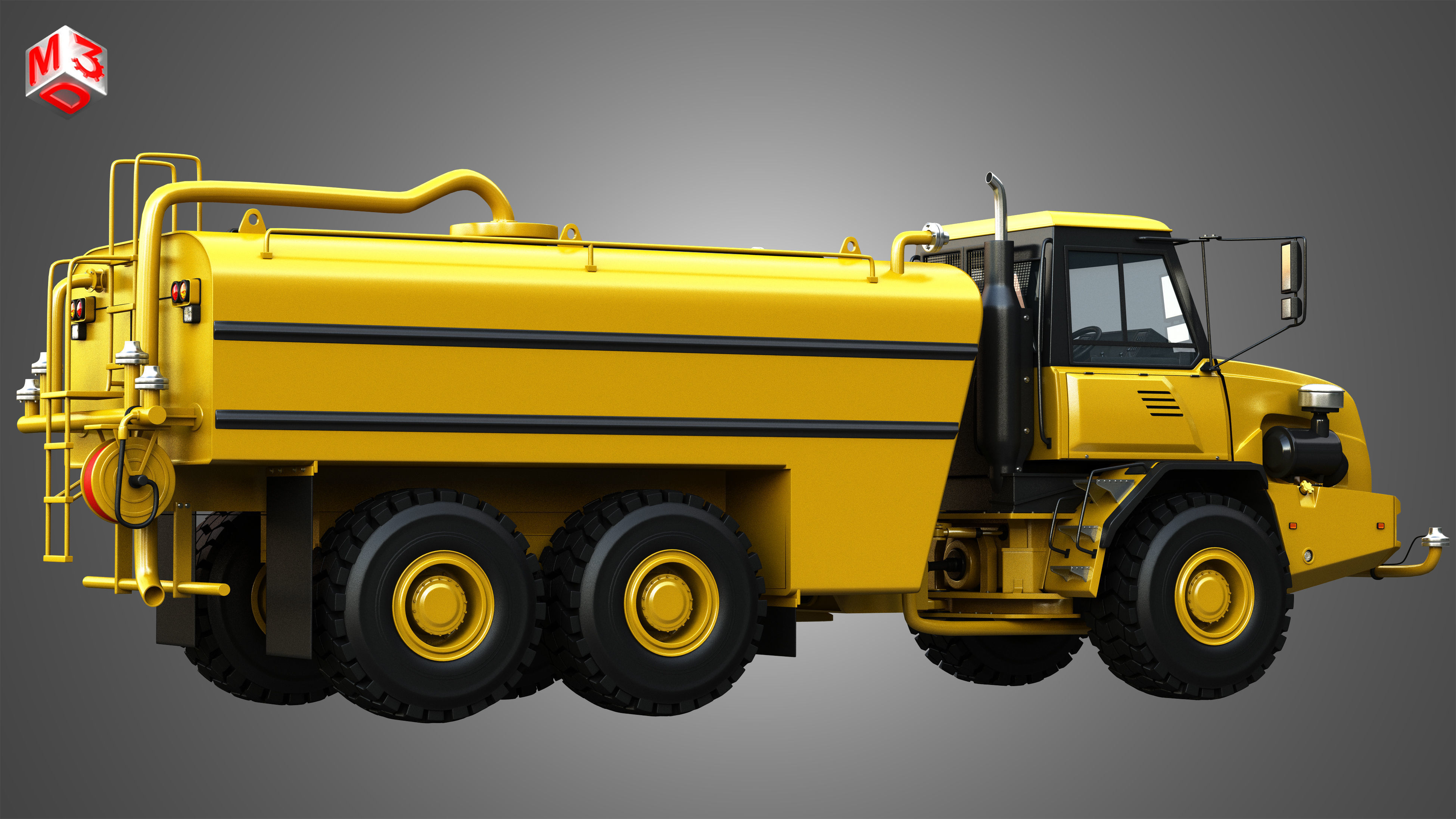 JD - 300D II Articulated  Water Tanker Truck 3D model_7