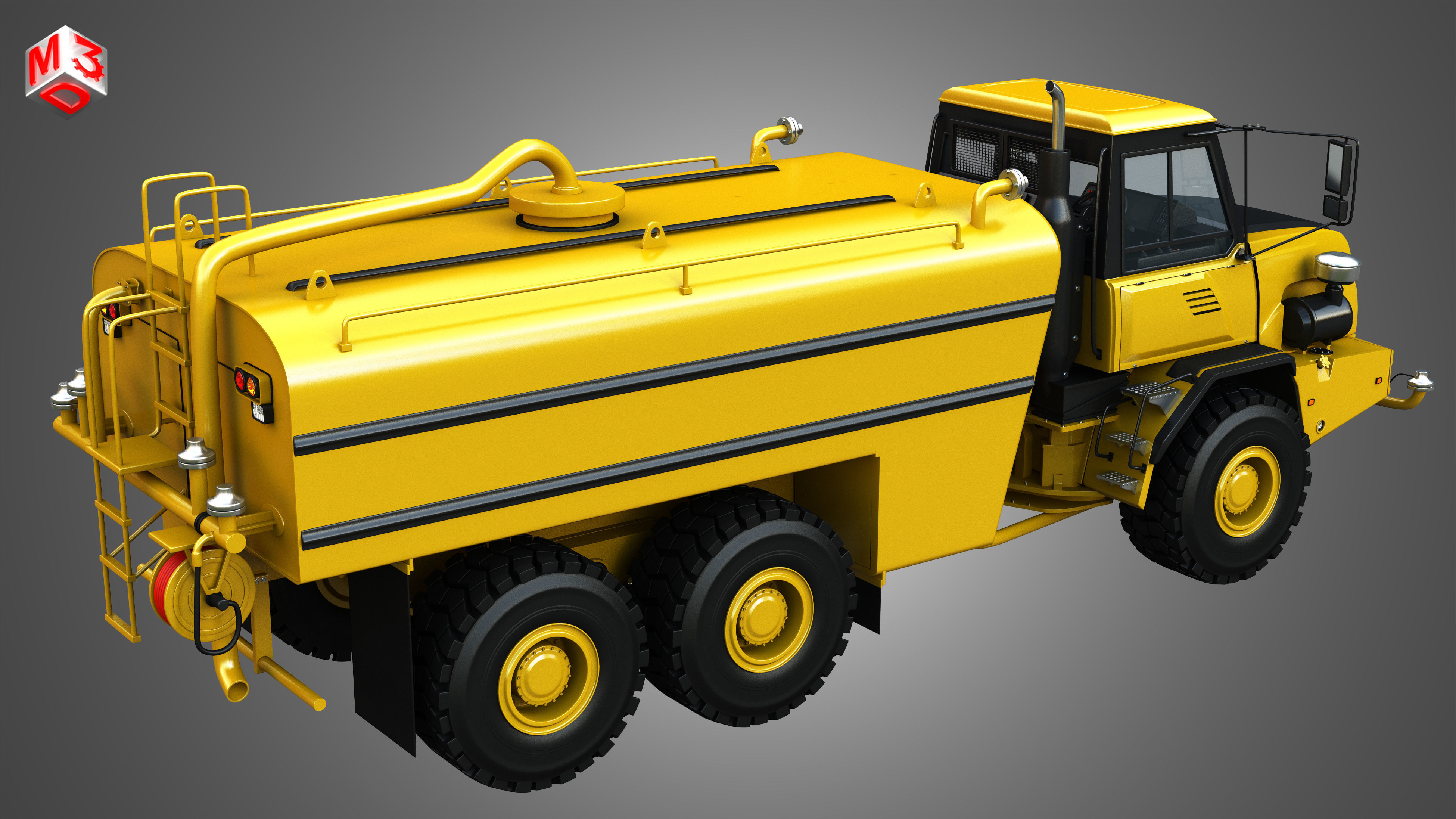 JD - 300D II Articulated  Water Tanker Truck 3D model_11
