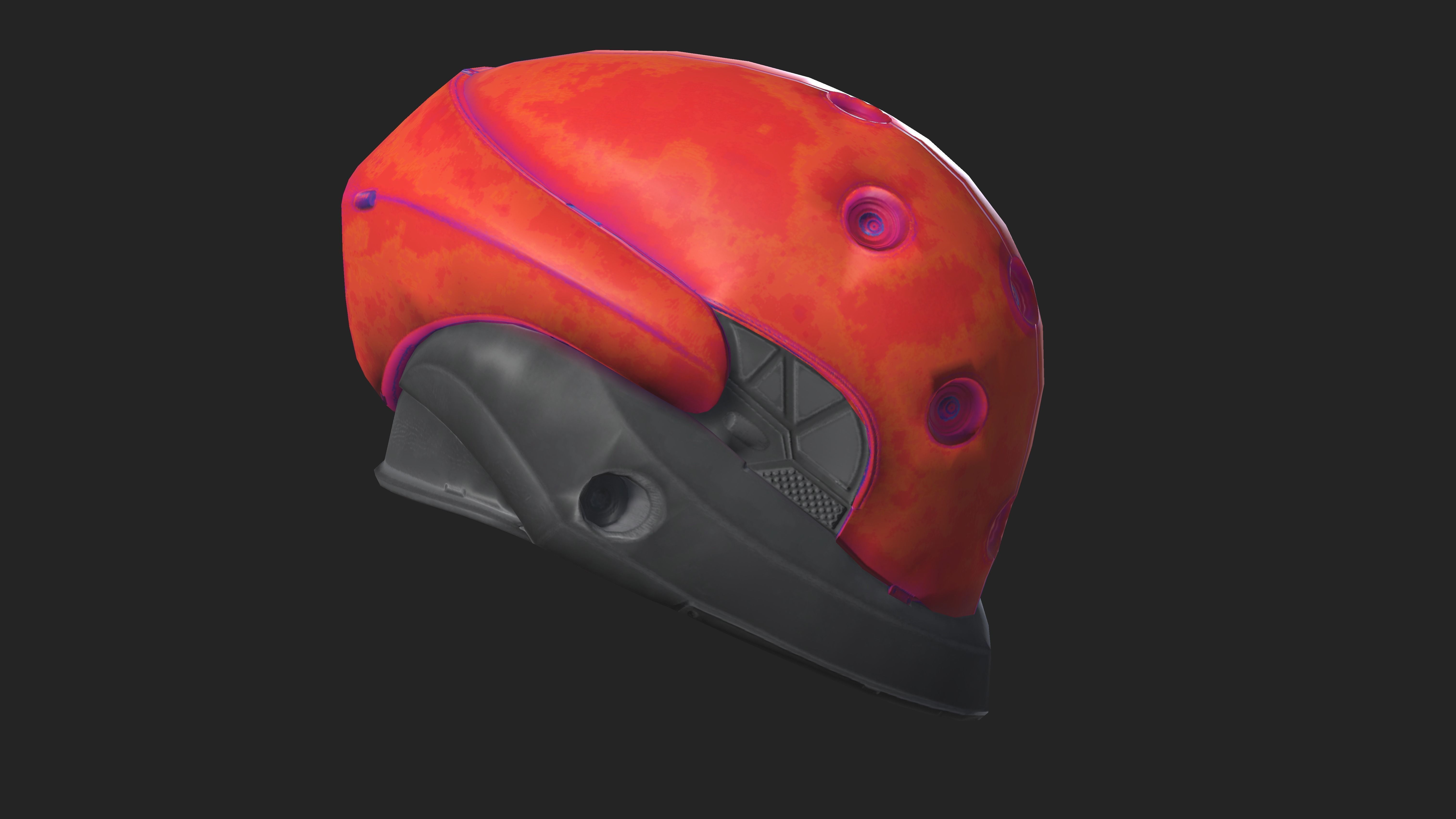 Project 2 - Toxic Red Low-poly 3D model_5