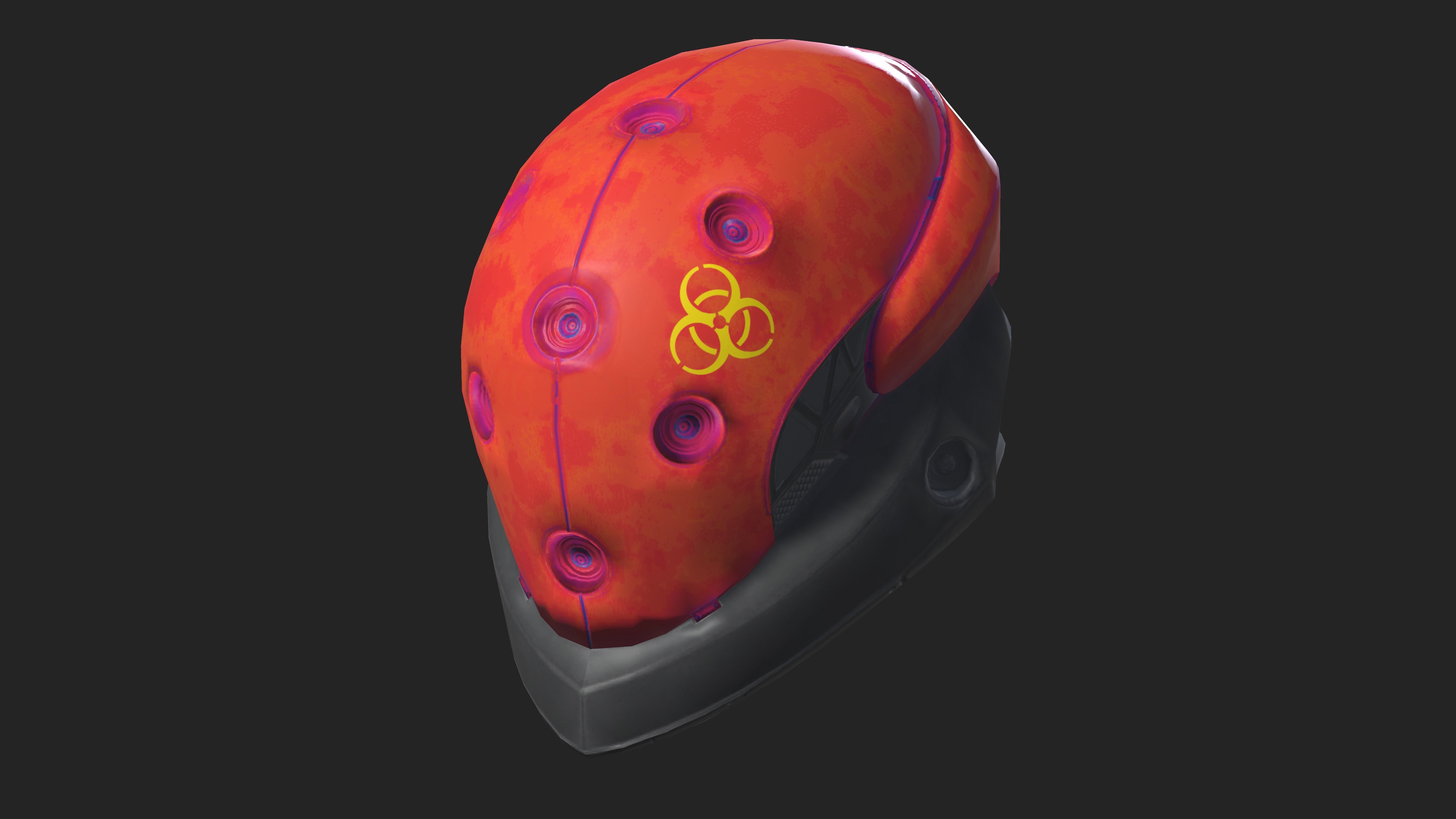 Project 2 - Toxic Red Low-poly 3D model_18