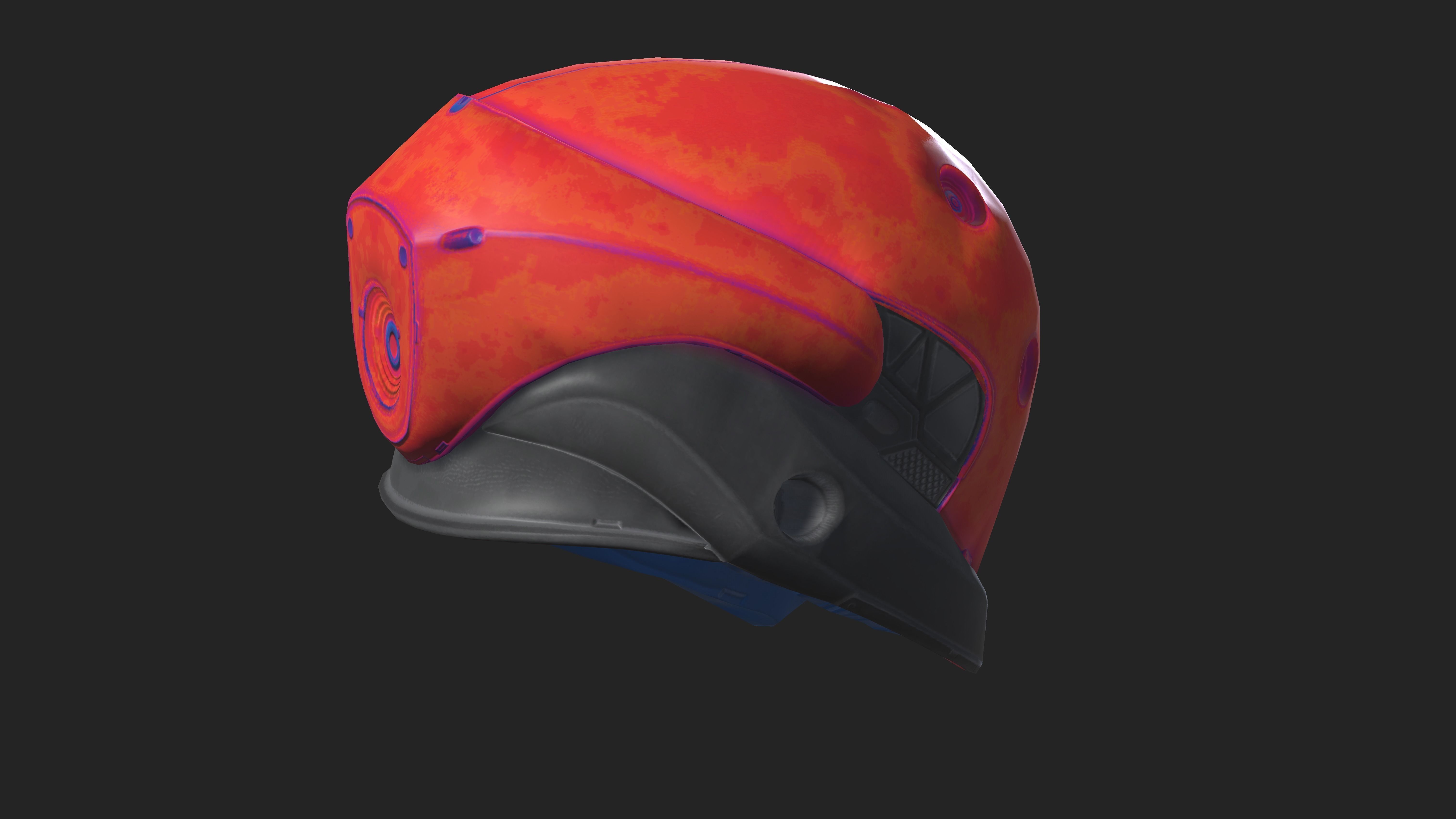 Project 2 - Toxic Red Low-poly 3D model_7