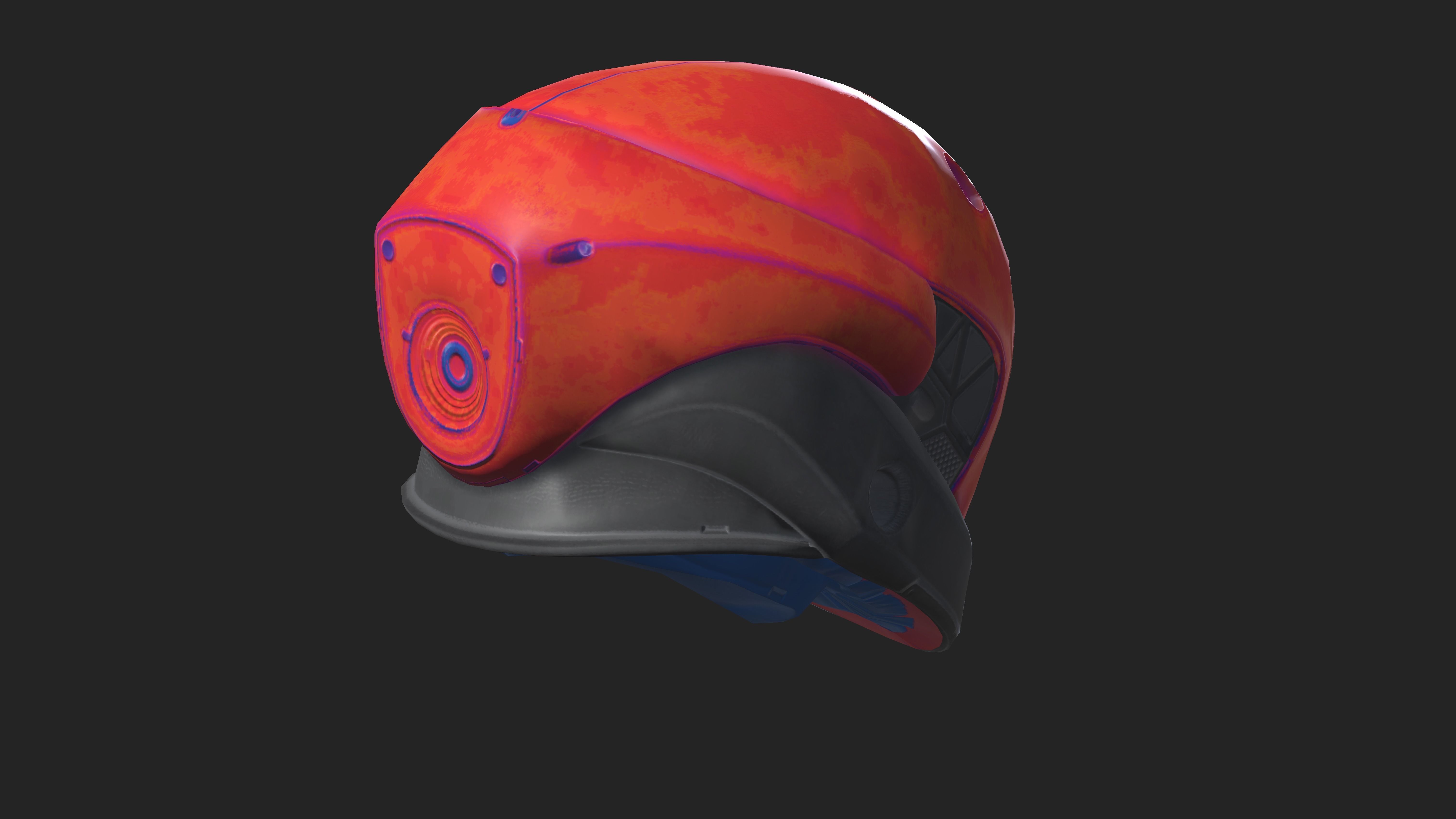 Project 2 - Toxic Red Low-poly 3D model_9