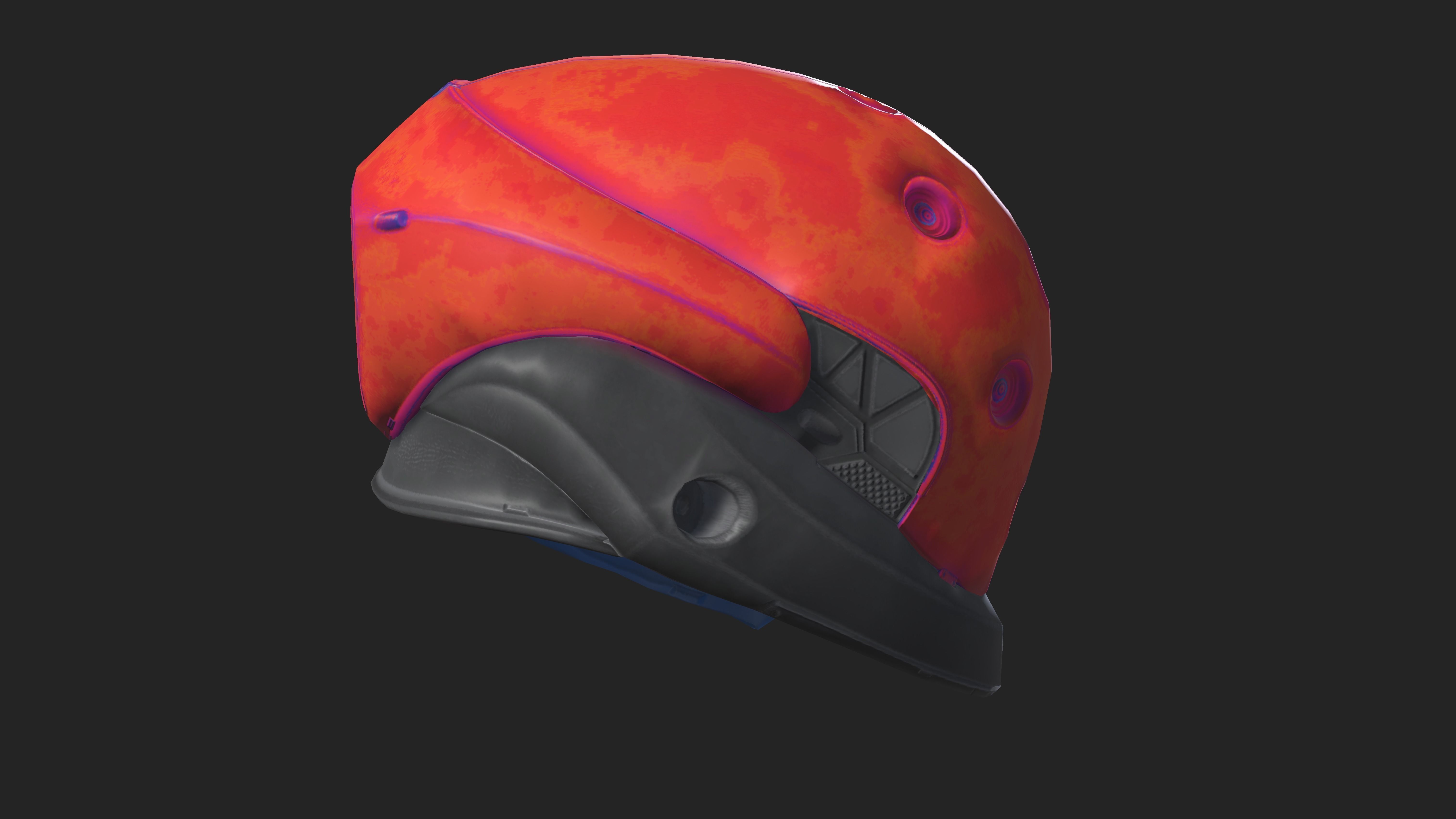 Project 2 - Toxic Red Low-poly 3D model_6