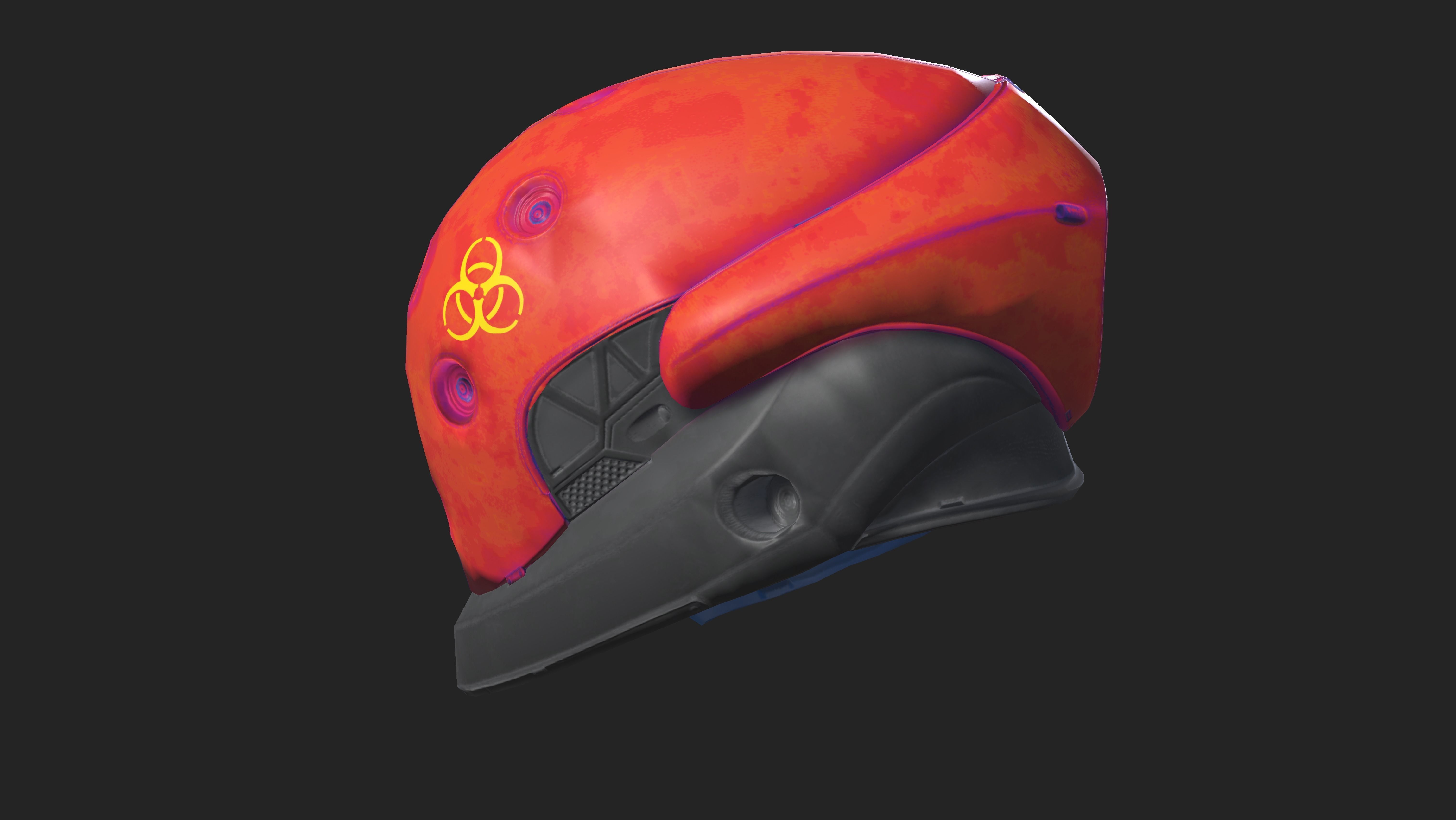 Project 2 - Toxic Red Low-poly 3D model_15