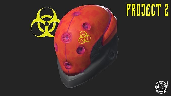 Project 2 - Toxic Red Low-poly 3D model