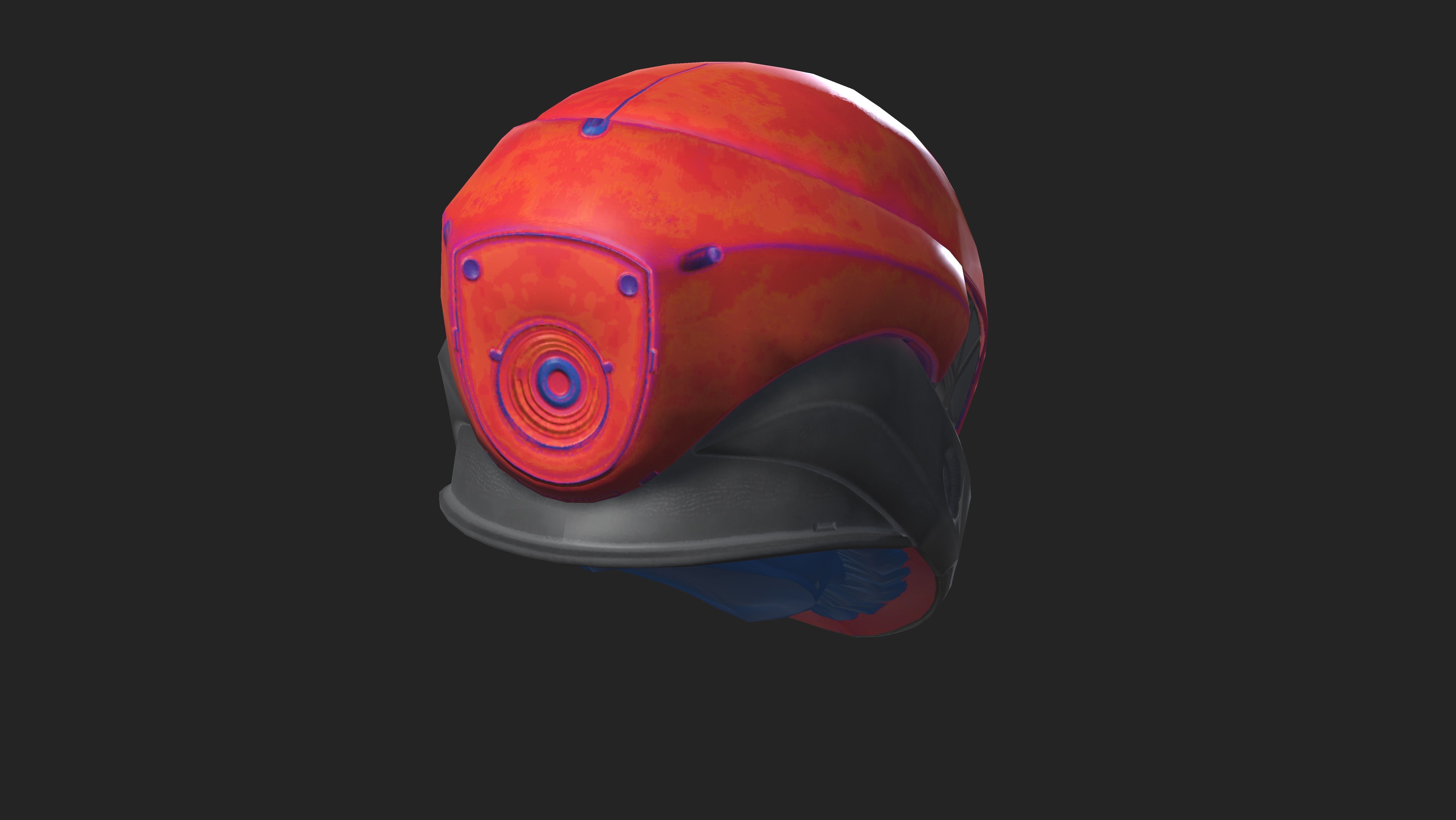 Project 2 - Toxic Red Low-poly 3D model_8