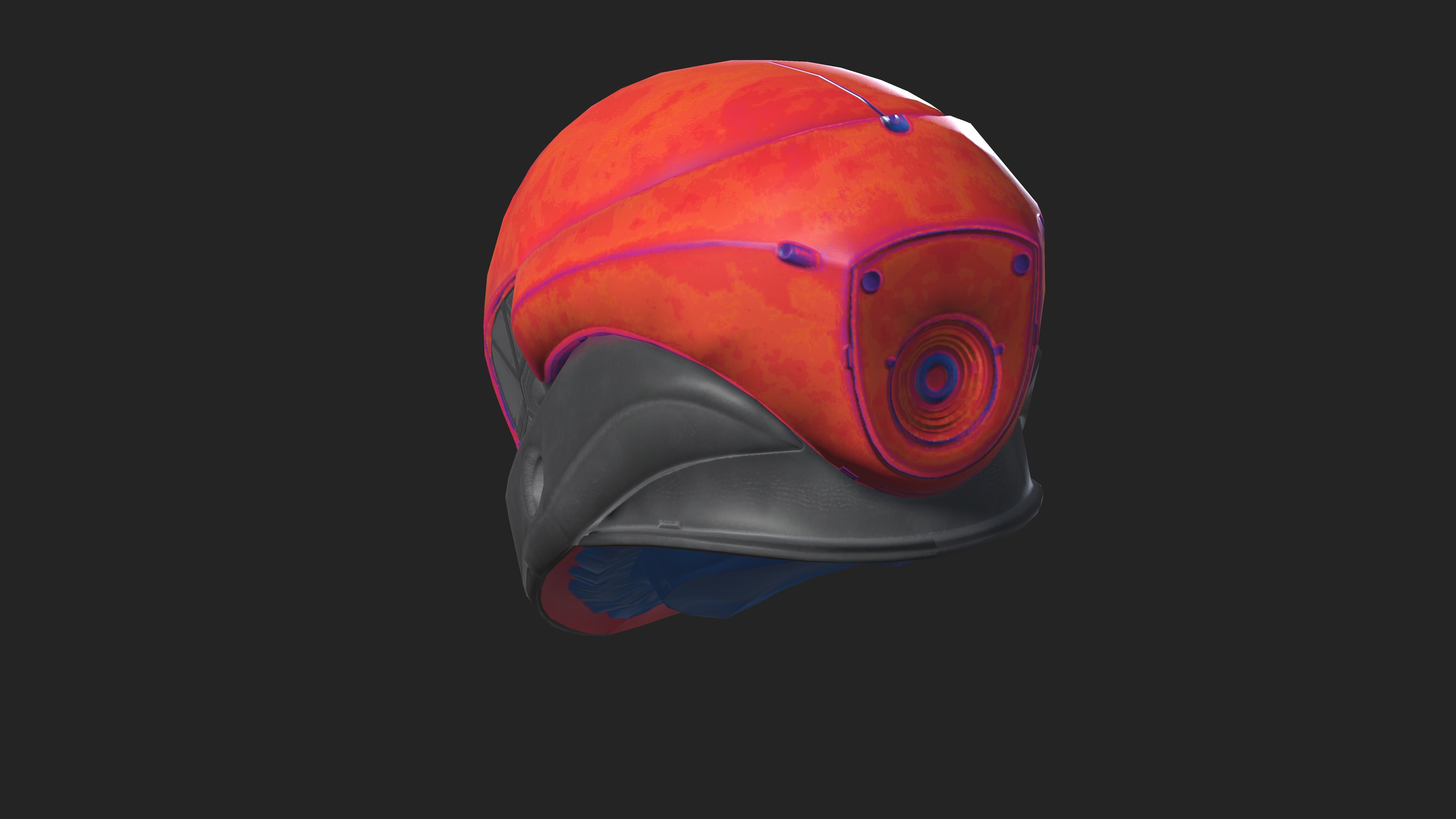 Project 2 - Toxic Red Low-poly 3D model_12