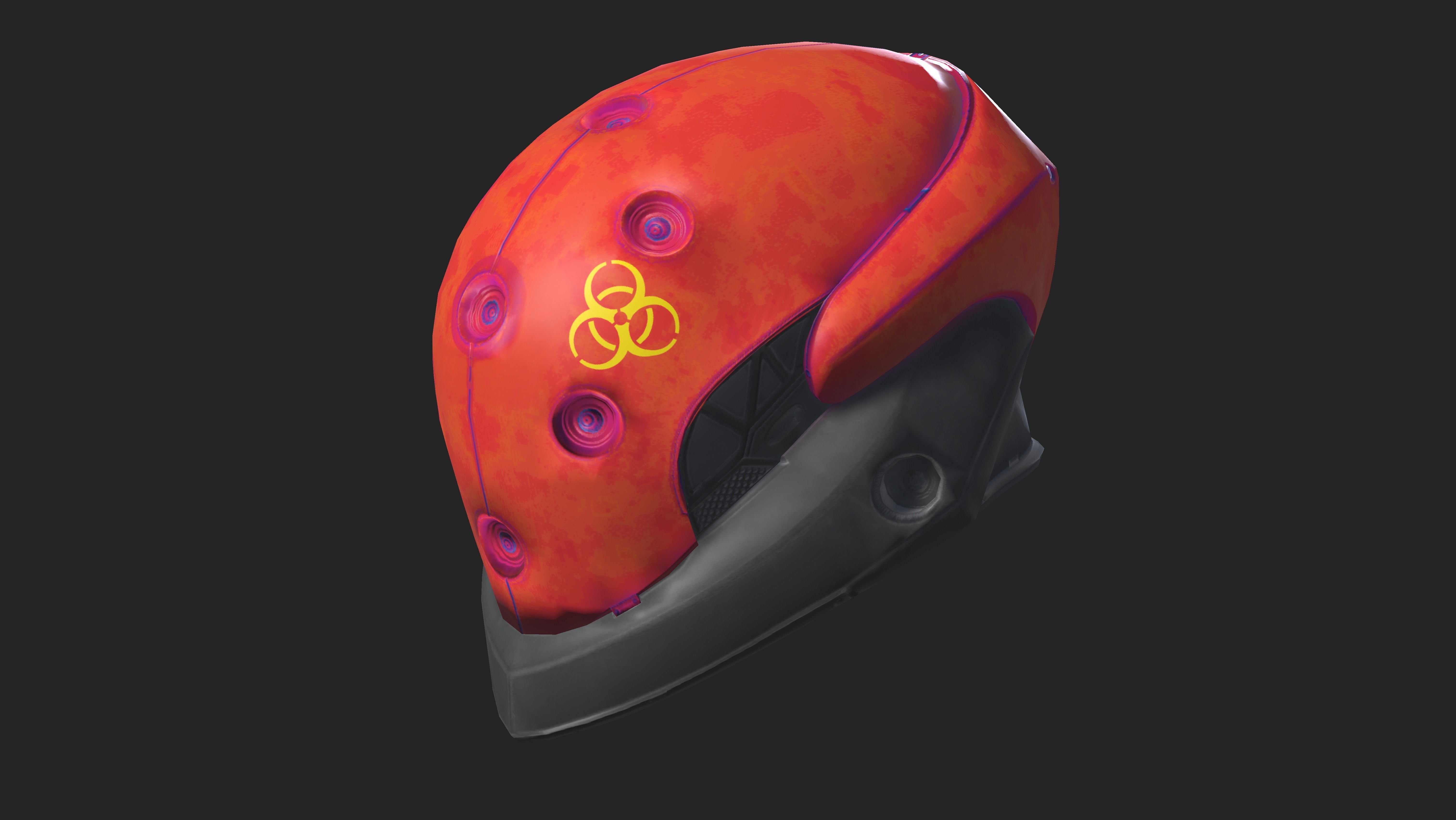 Project 2 - Toxic Red Low-poly 3D model_17