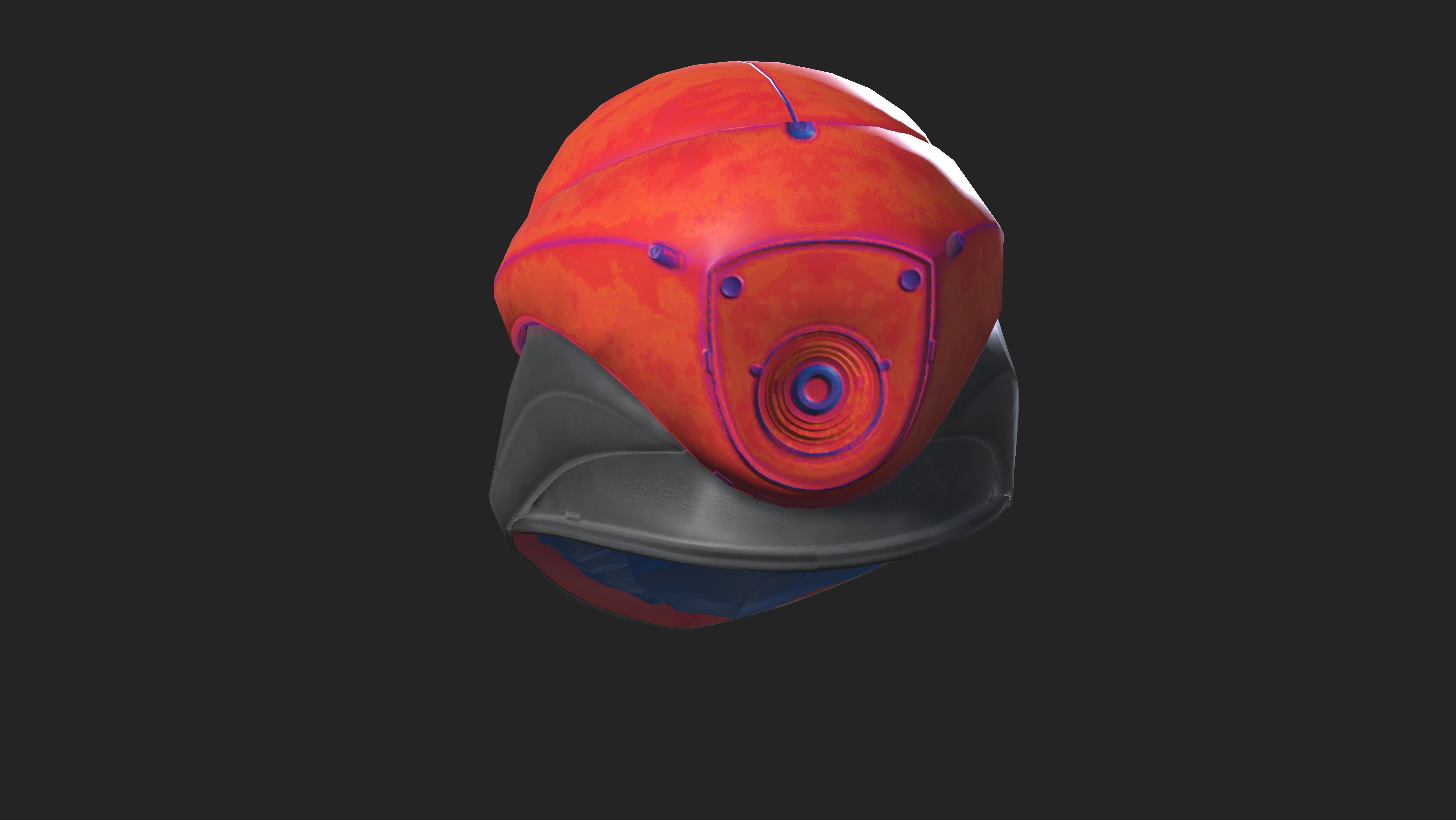 Project 2 - Toxic Red Low-poly 3D model_11