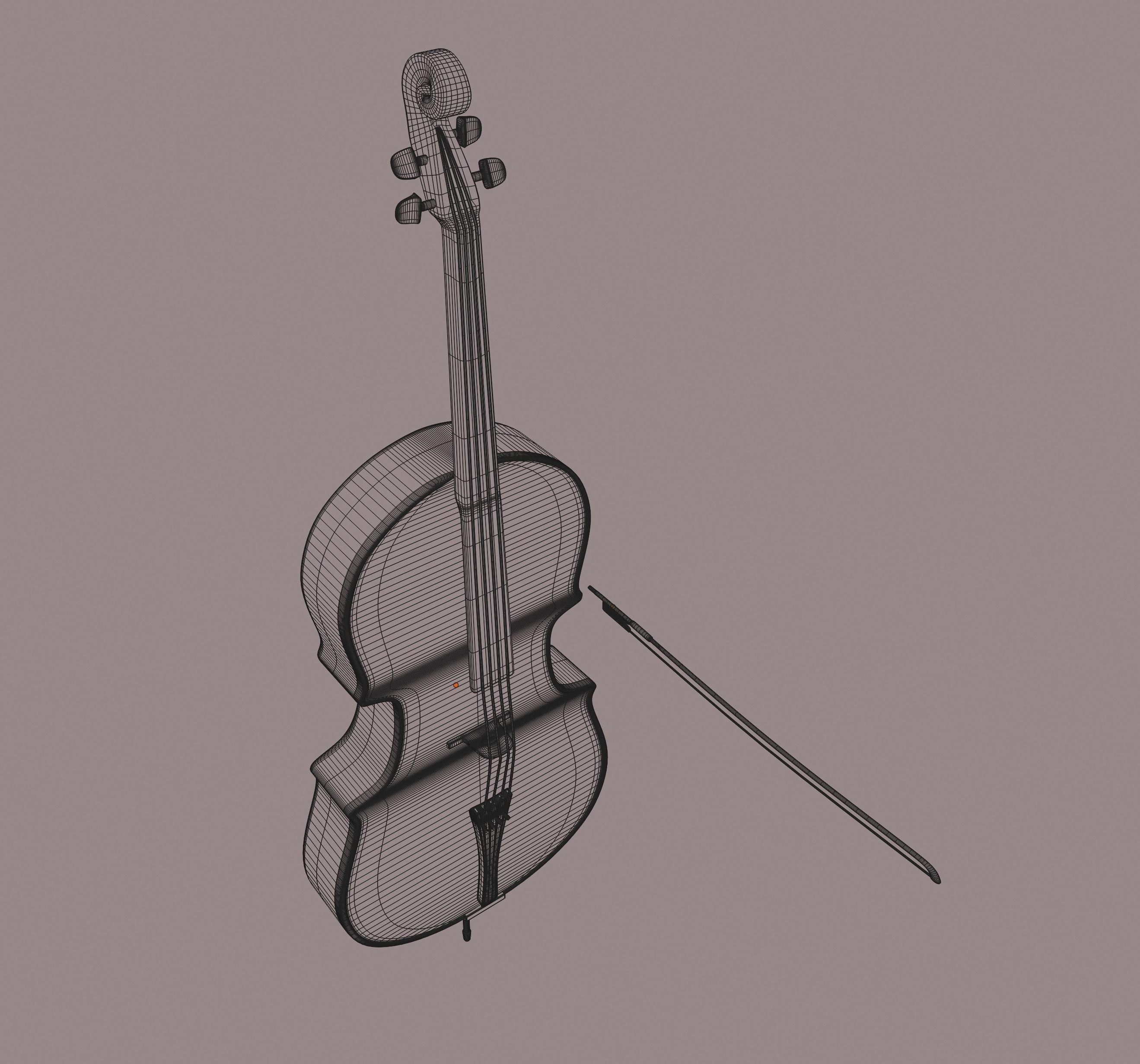 Cello 3D model_10