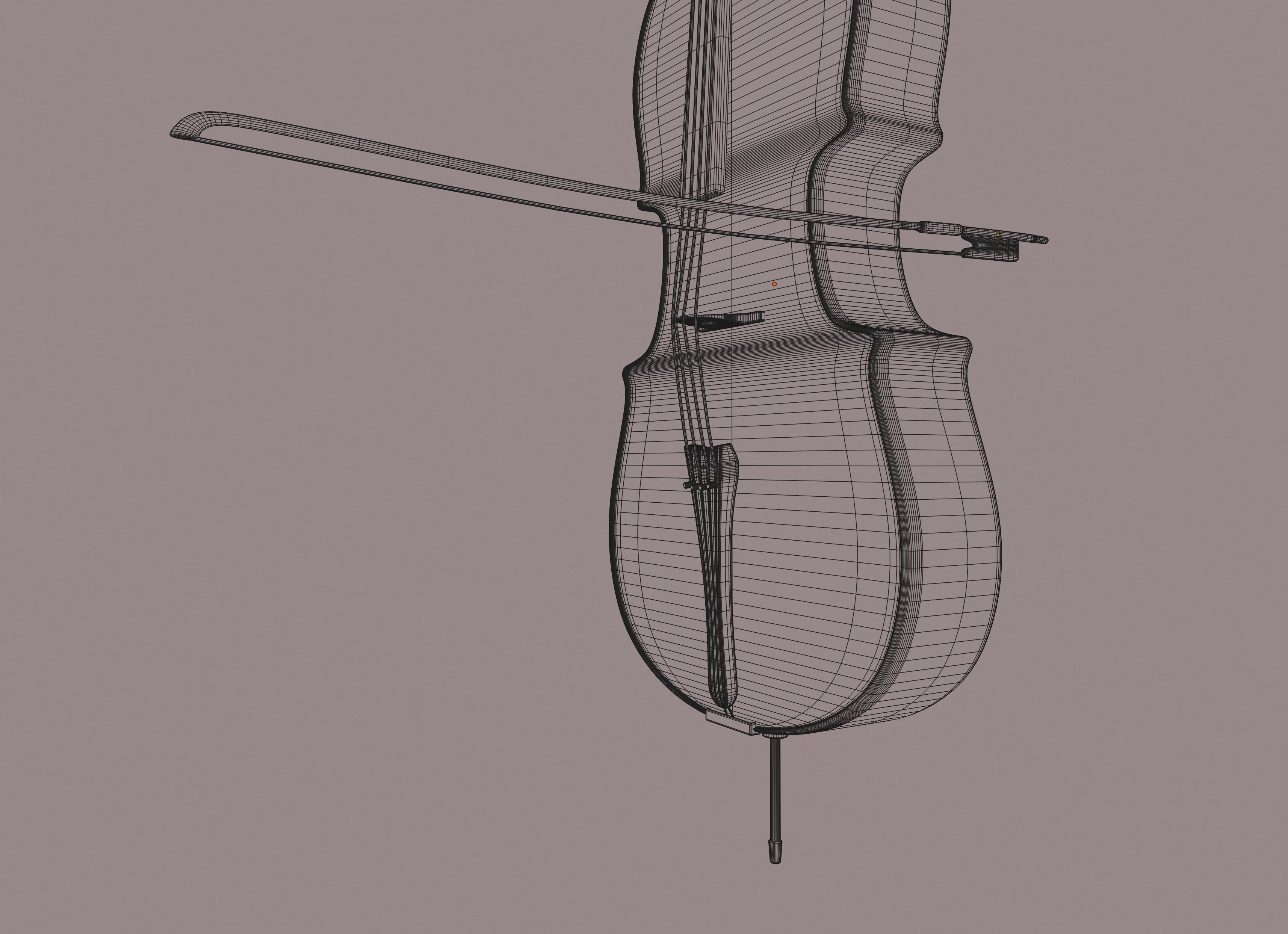 Cello 3D model_11