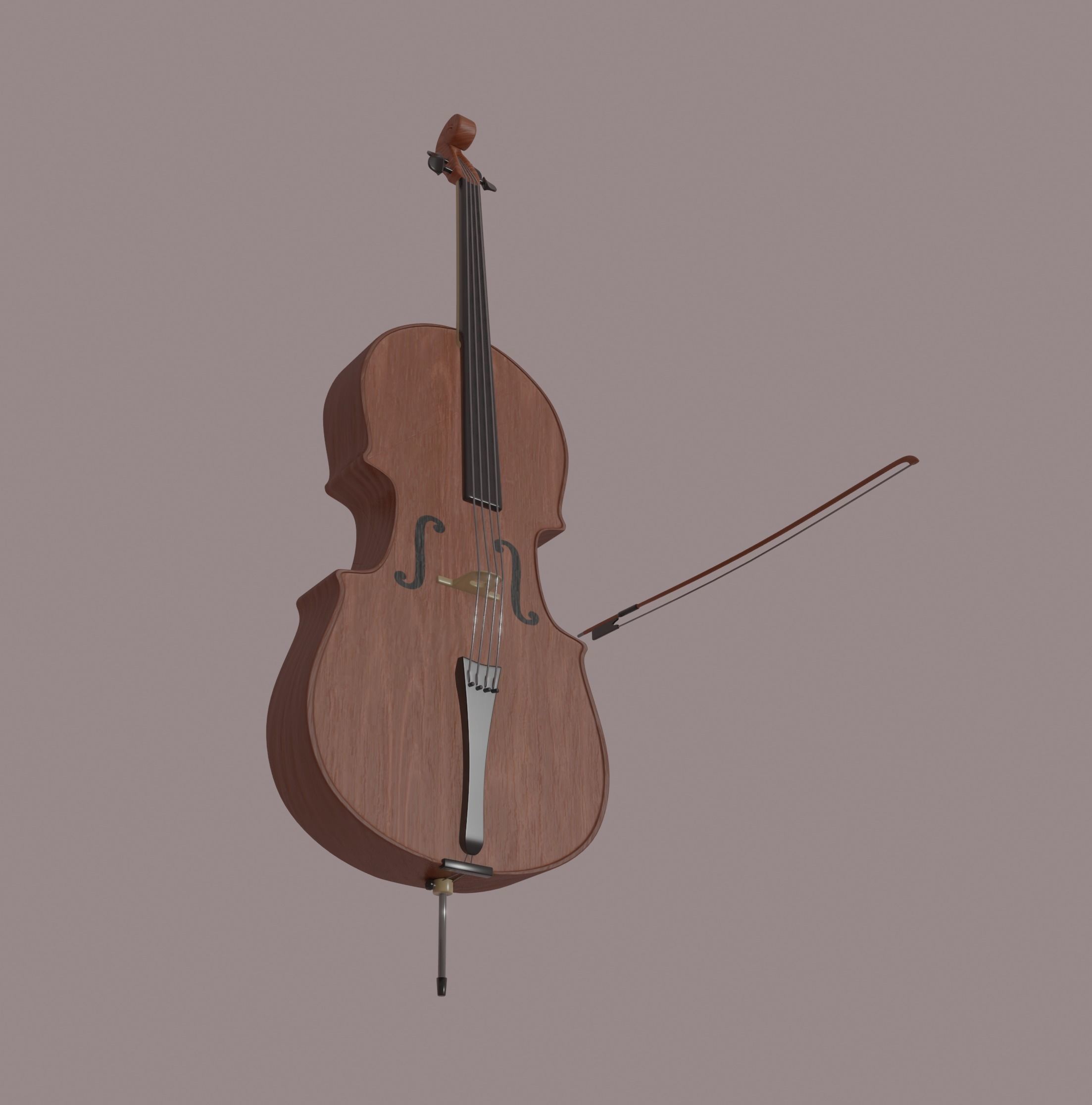 Cello 3D model_3