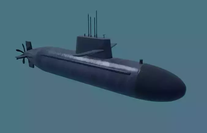 Submarine Low-poly 3D model