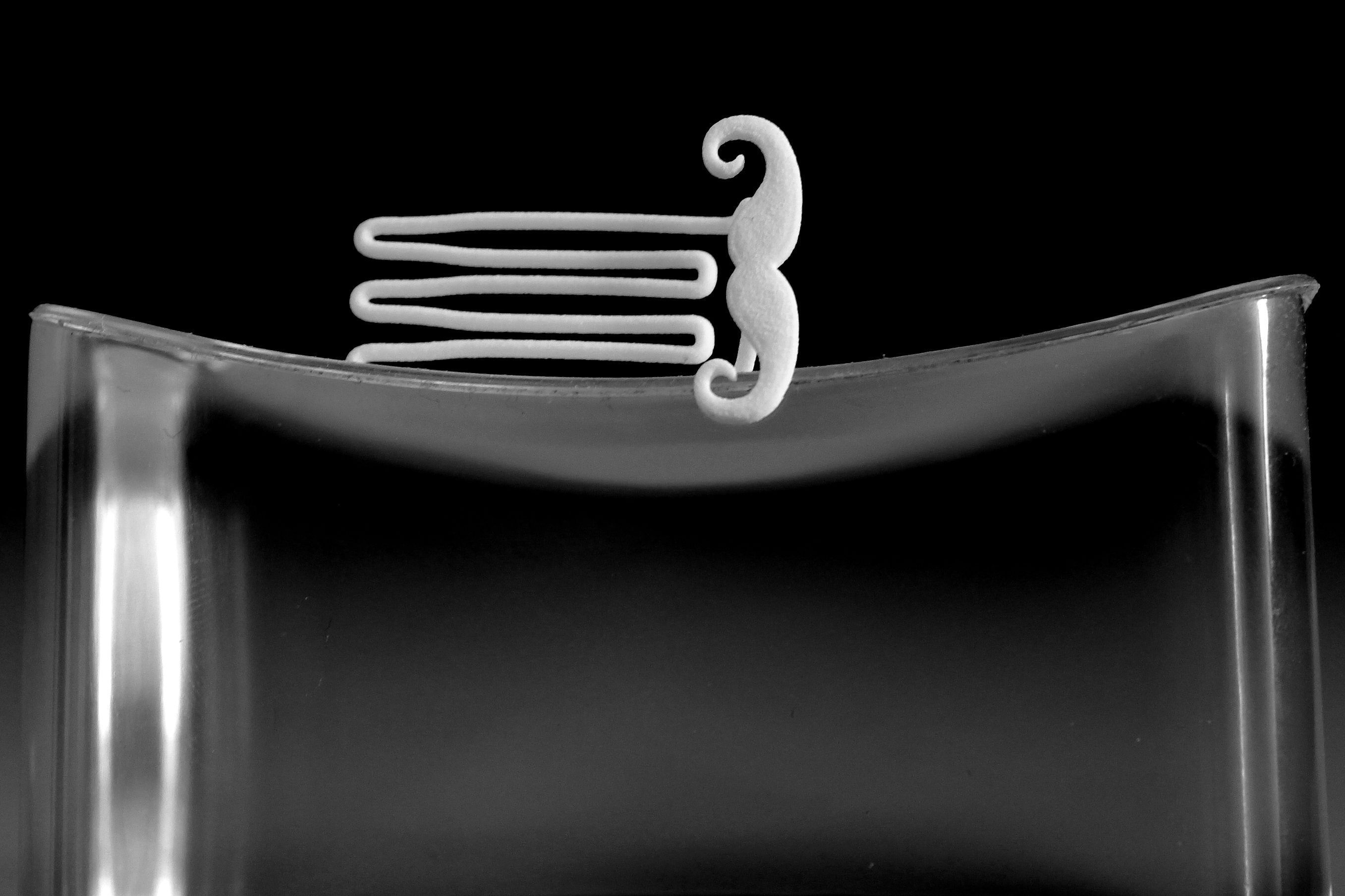 Mustache for beard - lateral wearing 3D print model_2