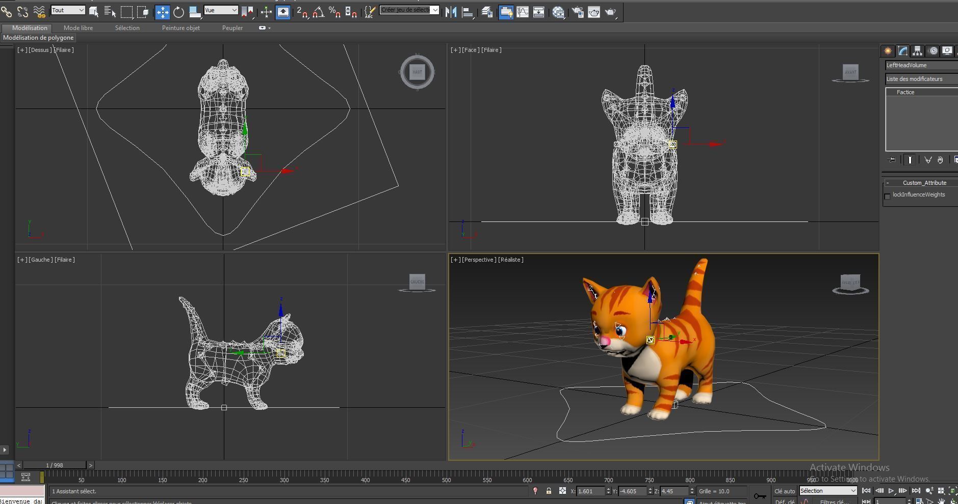 3d Cartoon Cute Cat Rigged Model  Low-poly 3D model_18