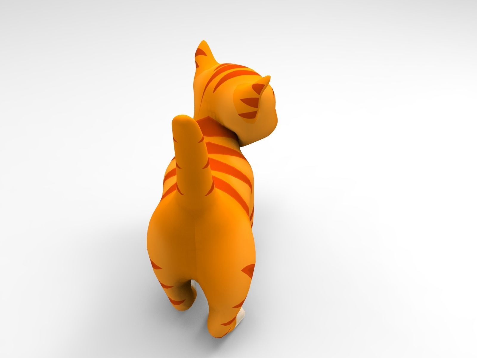3d Cartoon Cute Cat Rigged Model  Low-poly 3D model_2
