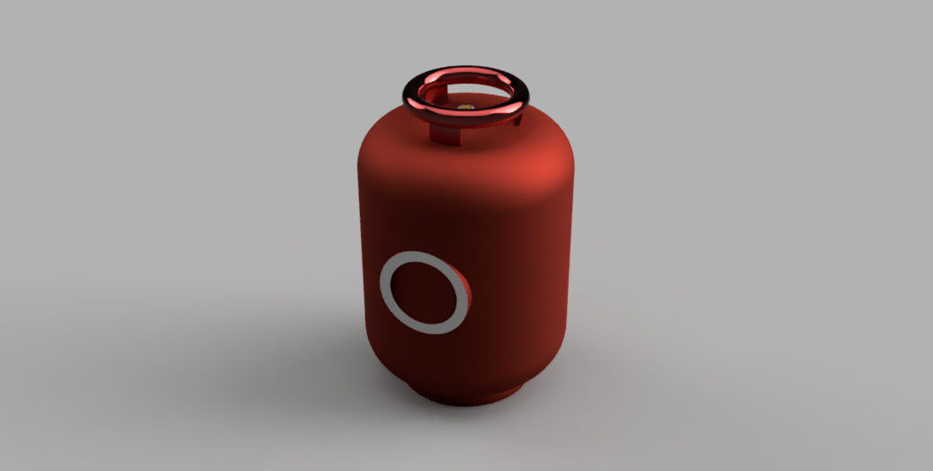 Gas Cylinder 3D model_1