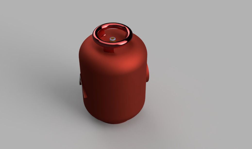 Gas Cylinder 3D model_2