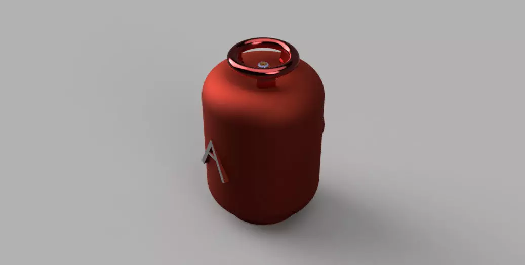 Gas Cylinder 3D model_0