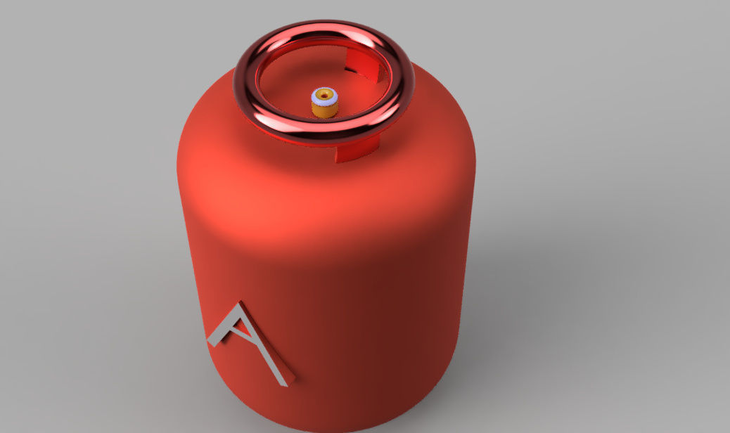 Gas Cylinder 3D model_5