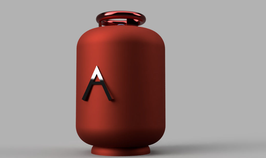 Gas Cylinder 3D model_4