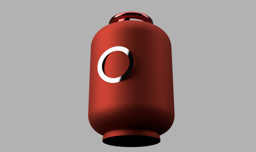 Gas Cylinder 3D model_3