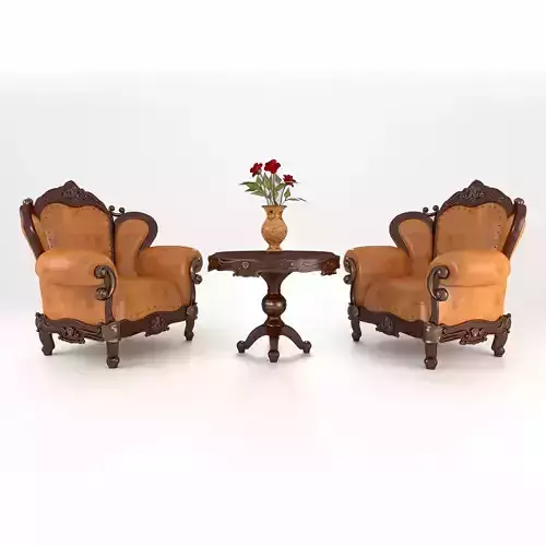 LuxurySet160 two chairs and table