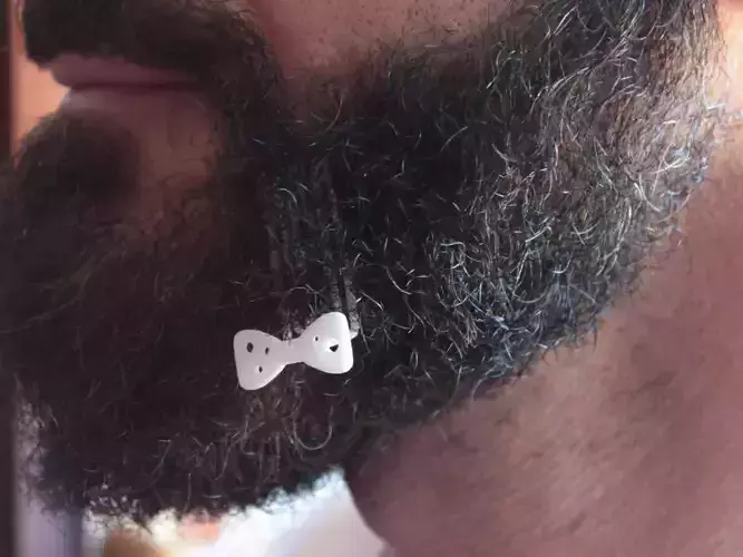 Papillon for beard - lateral wearing  3D print model
