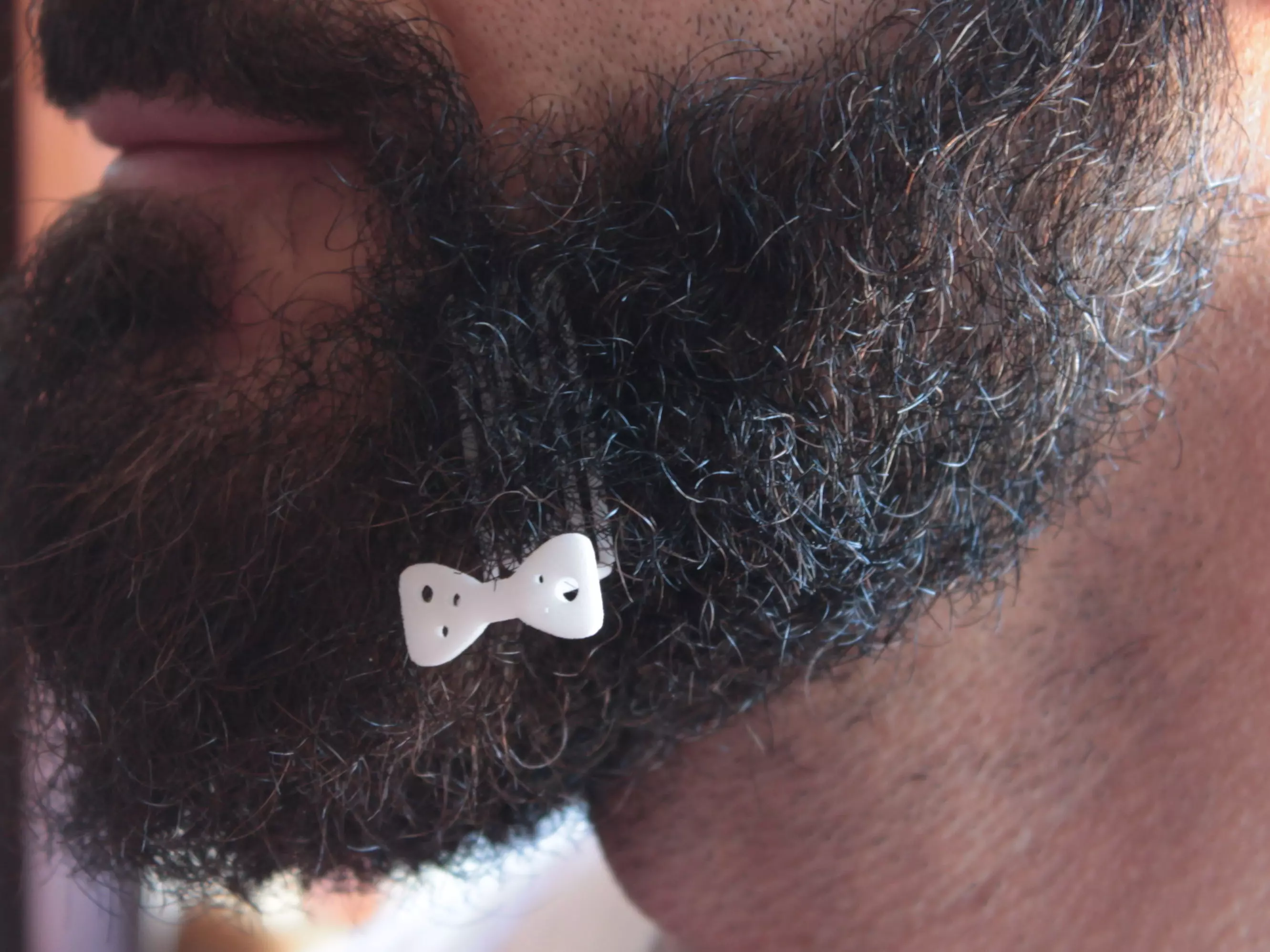Papillon for beard - lateral wearing  3D print model_0