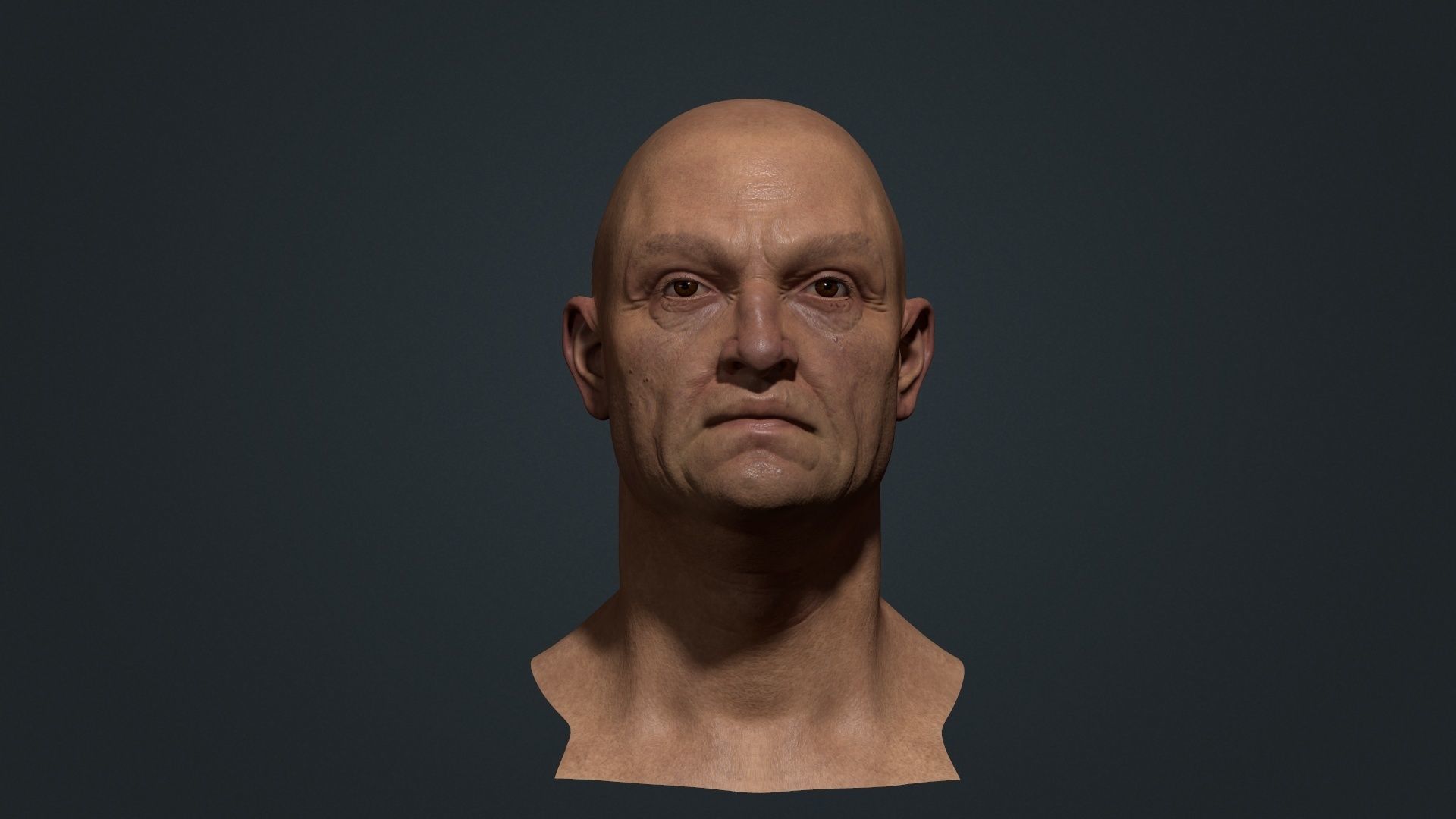 Old man Marmoset Project Low-poly 3D model_8