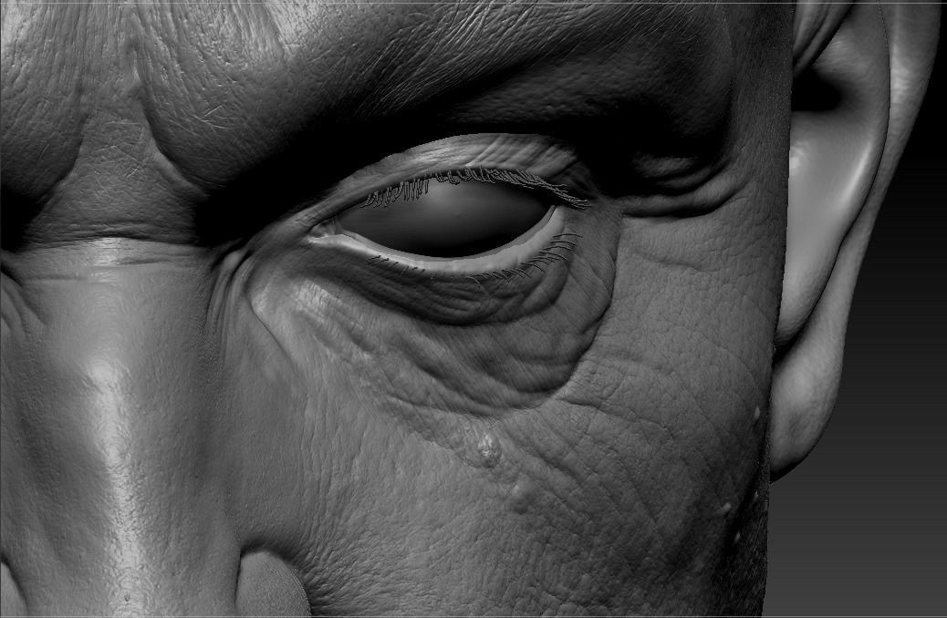 Old man Marmoset Project Low-poly 3D model_14