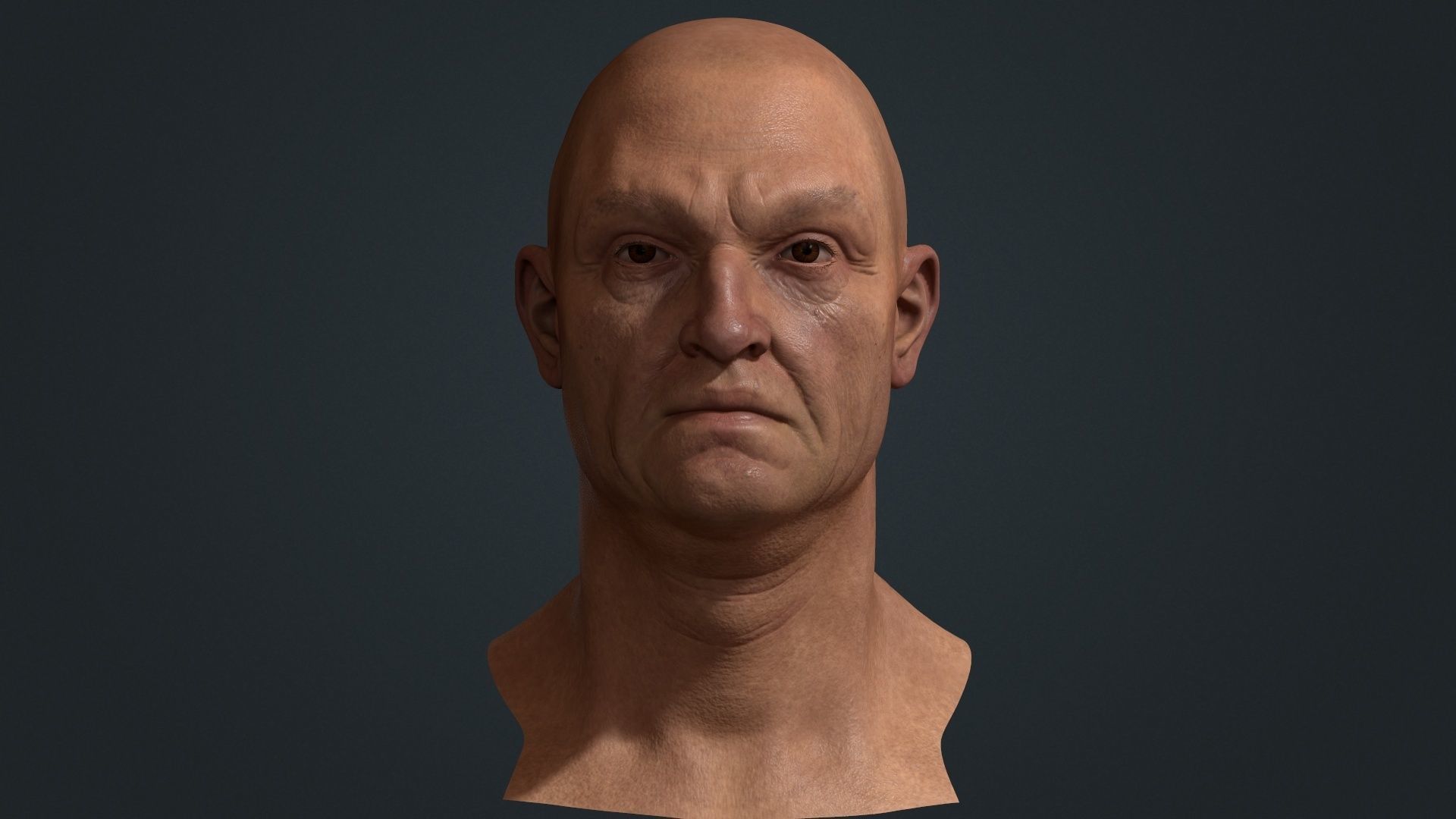 Old man Marmoset Project Low-poly 3D model_10