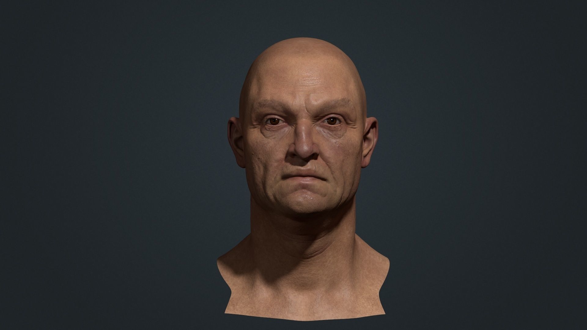 Old man Marmoset Project Low-poly 3D model_4