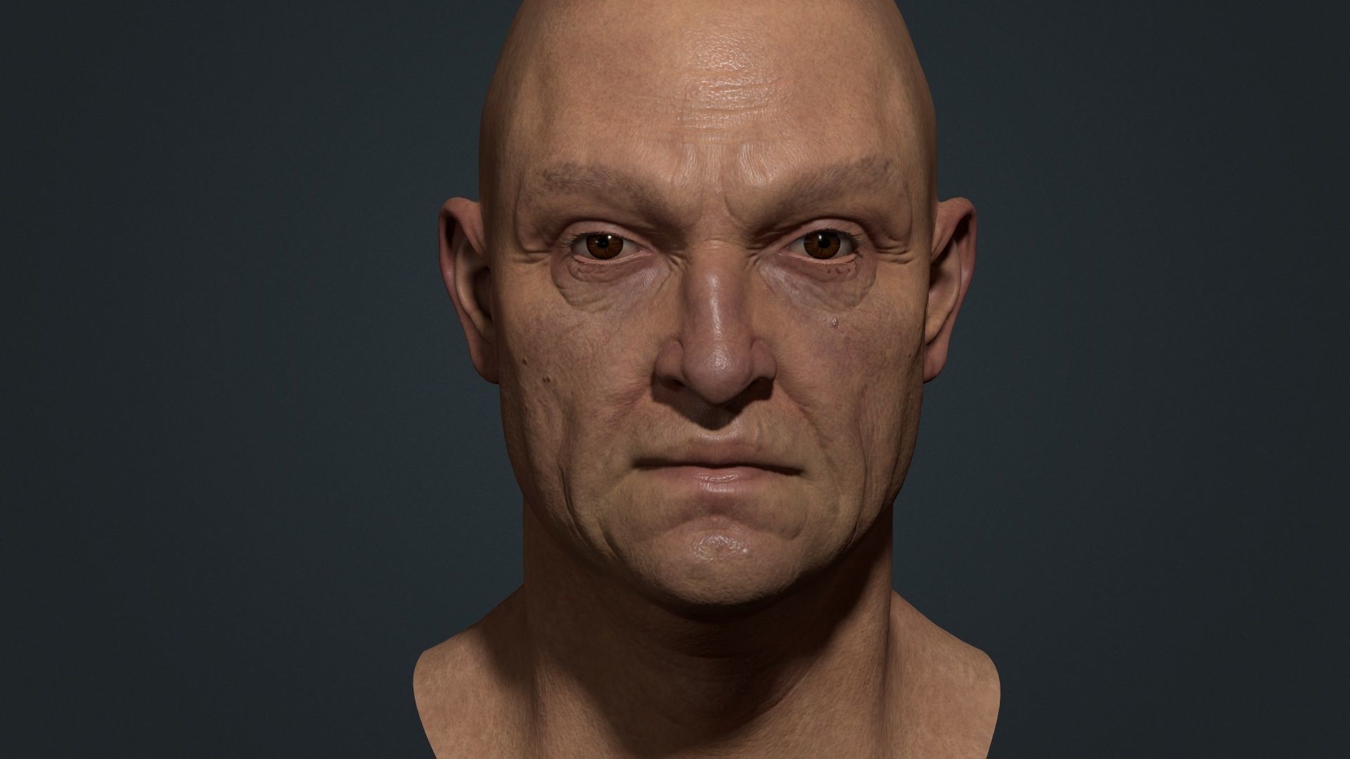 Old man Marmoset Project Low-poly 3D model_9