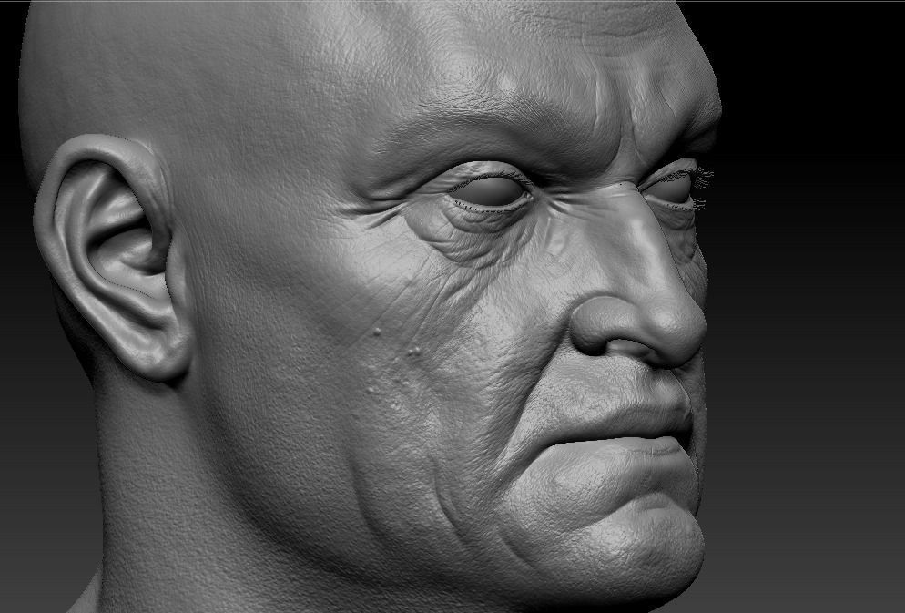 Old man Marmoset Project Low-poly 3D model_16