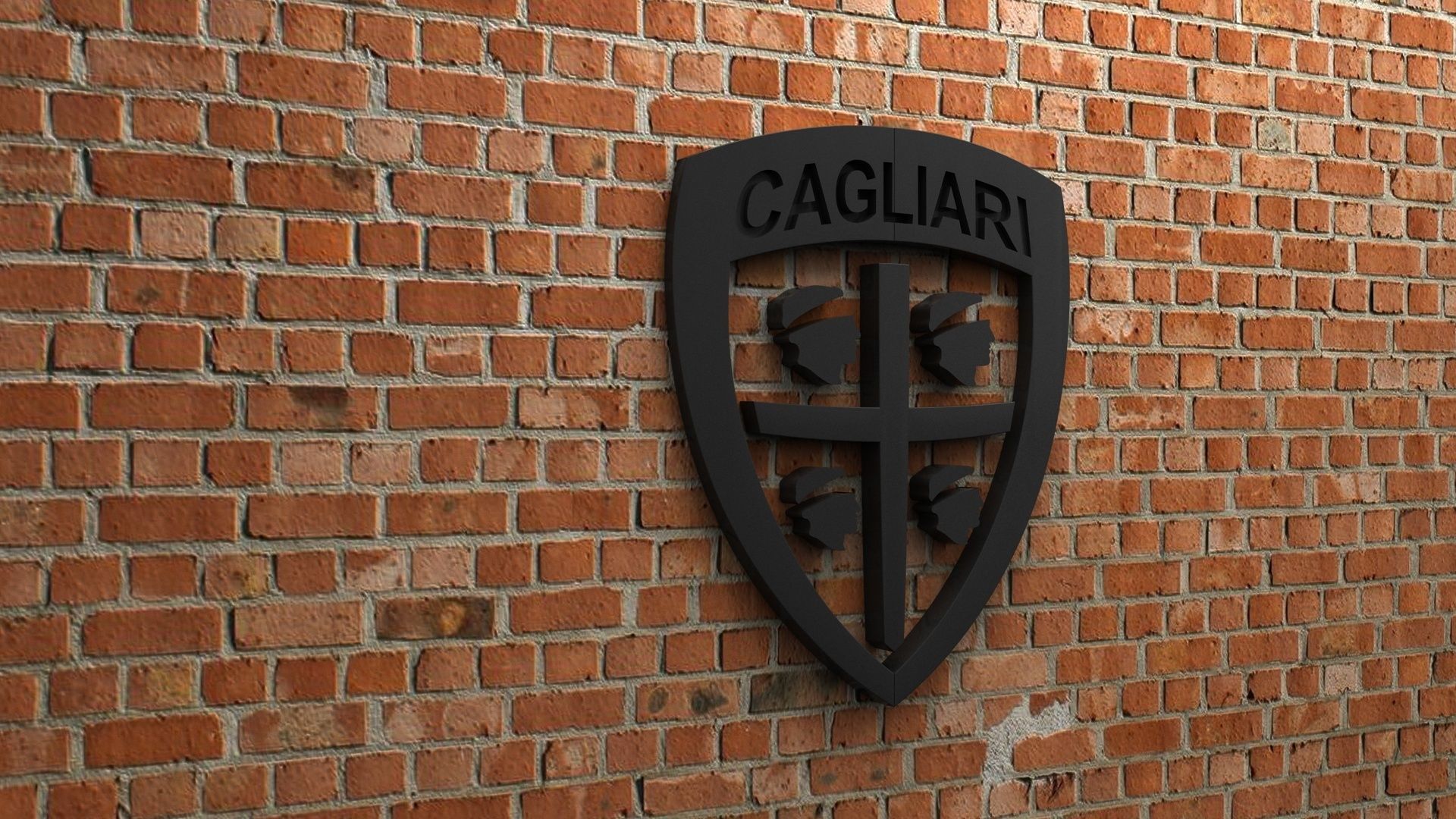Cagliari Calcio Logo 3D model_1