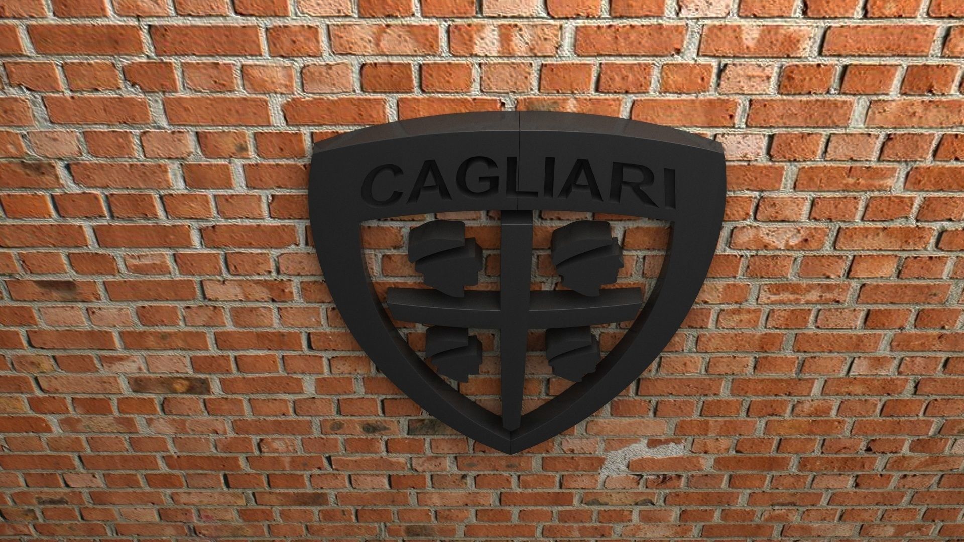 Cagliari Calcio Logo 3D model_2