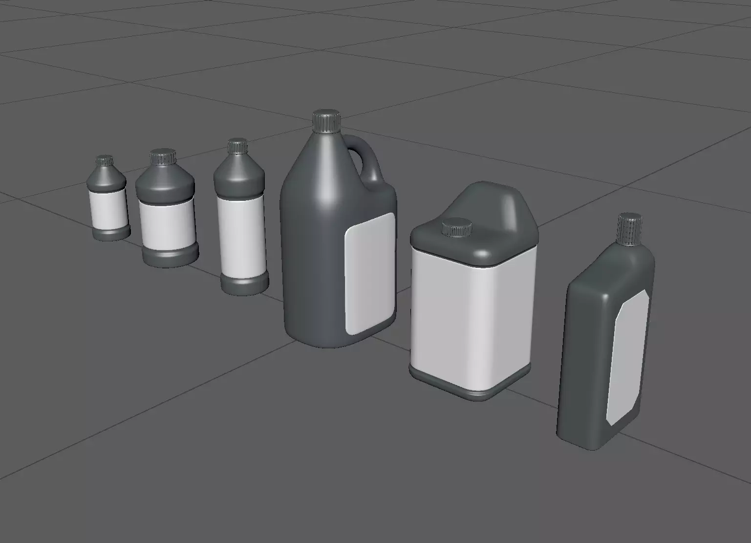 BottleA high-poly model set of plastic bottles 3D model_0