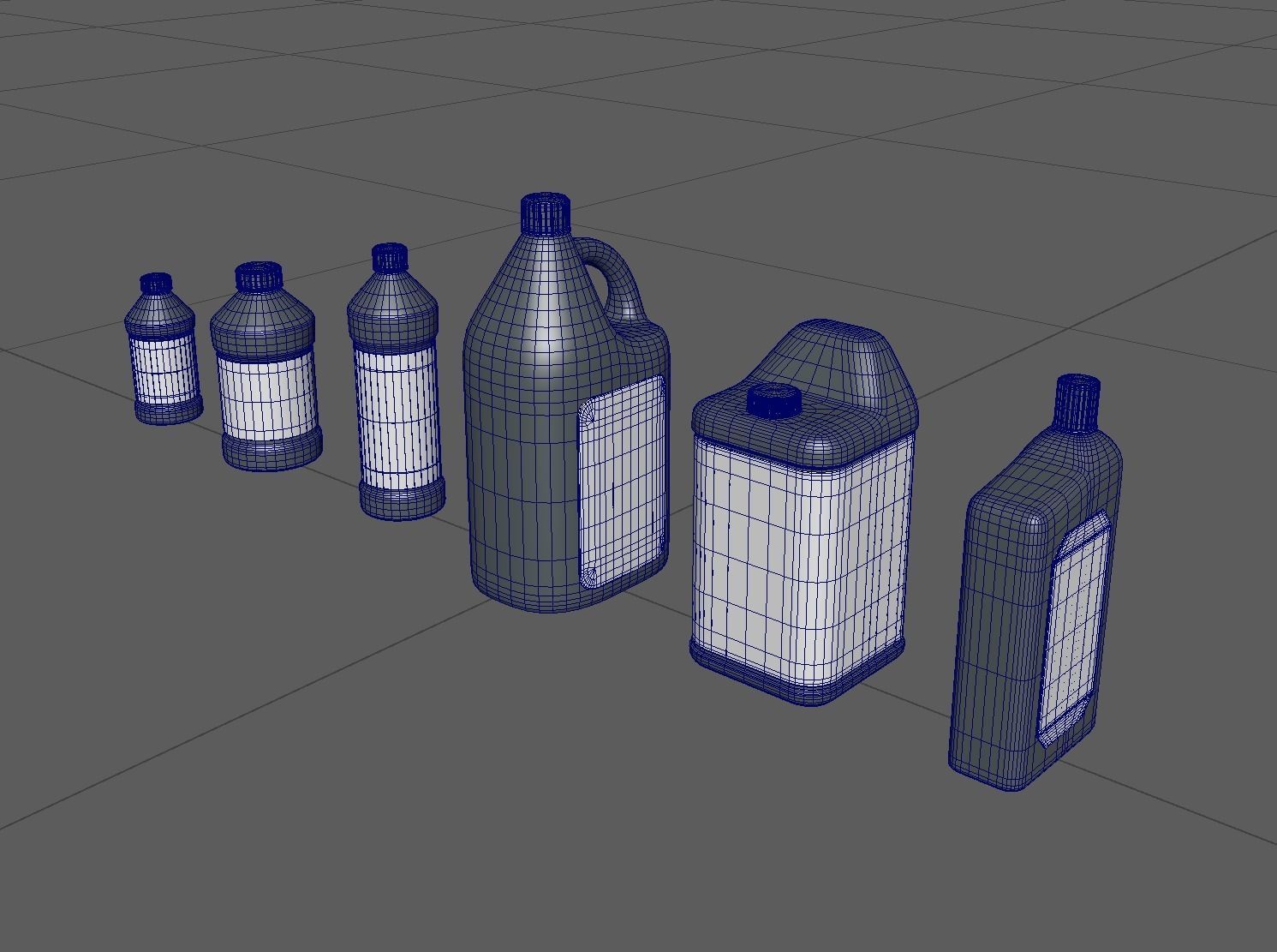 BottleA high-poly model set of plastic bottles 3D model_2